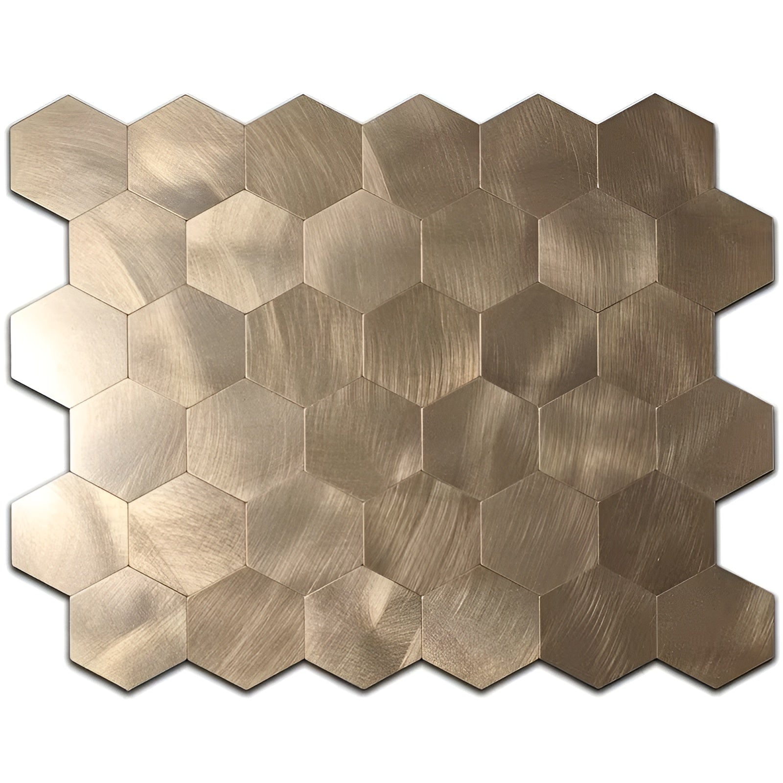 Mosaikk Veggklistremerker (10 stk) – Dekorative Fliser i Metalloptikk | Perfekt til Kjøkken Stue eller Backsplash