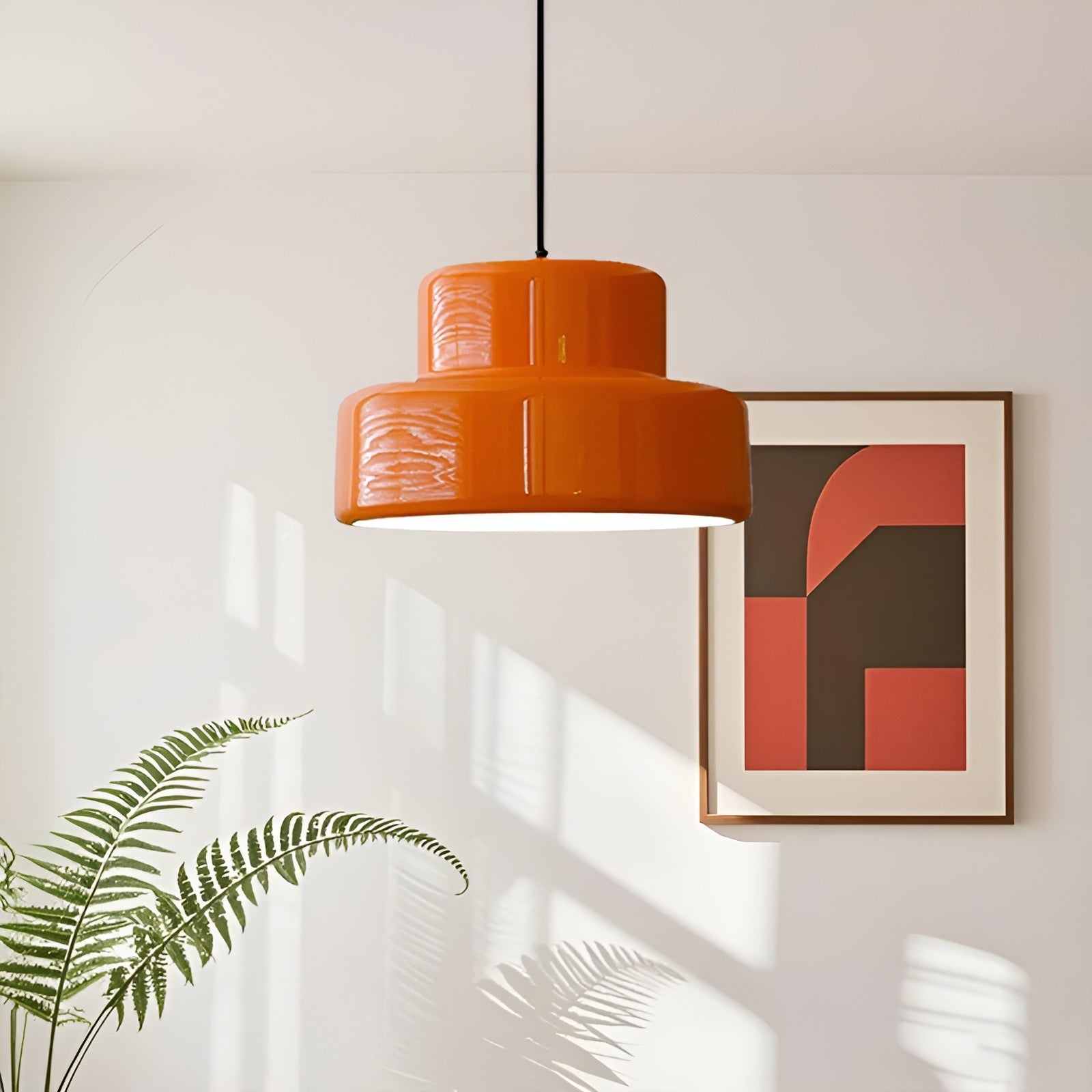 Bauhaus Hengende Lampe – Vintage-look I Oransje | Stilig Pendellampe Til Hjemmet Ditt