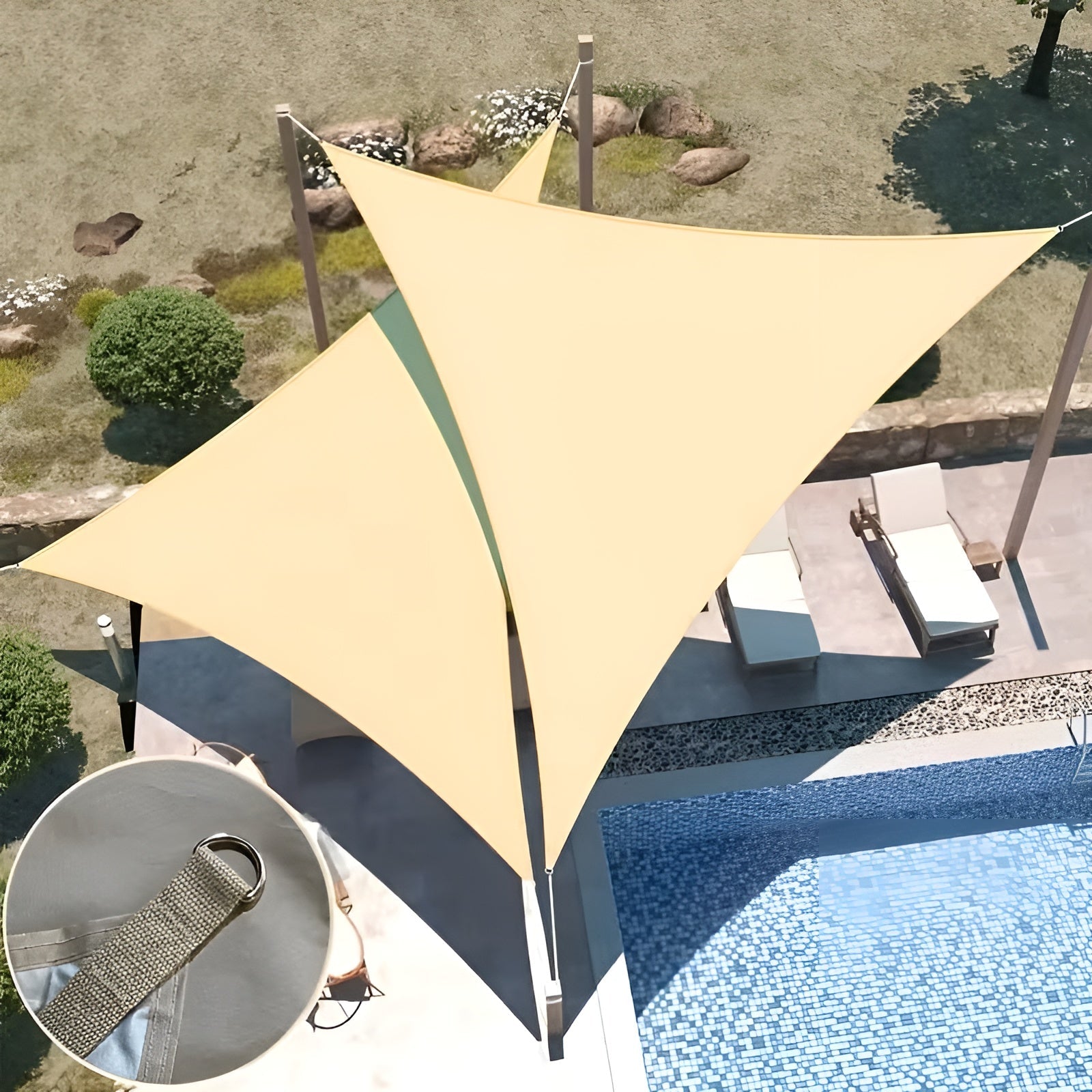 Trekantet Solseil – Uv-bestandig Innsyns- Og Solbeskyttelse For Hage, Terrasse Og Balkong