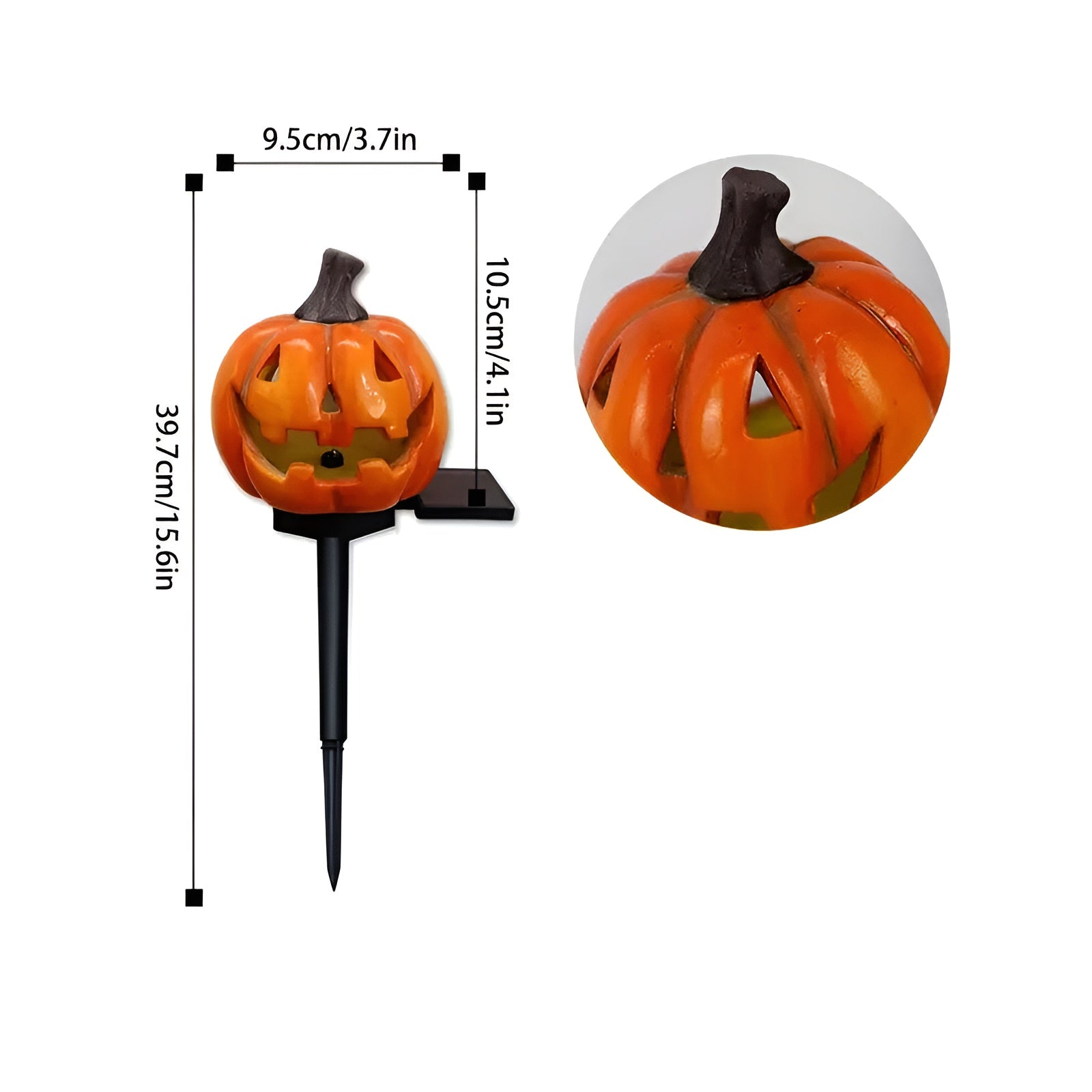 Halloween Solcellelykt i Gresskarform – Dekorativ LED Hagebelysning | Perfekt for Hage, Terrasse og Balkong