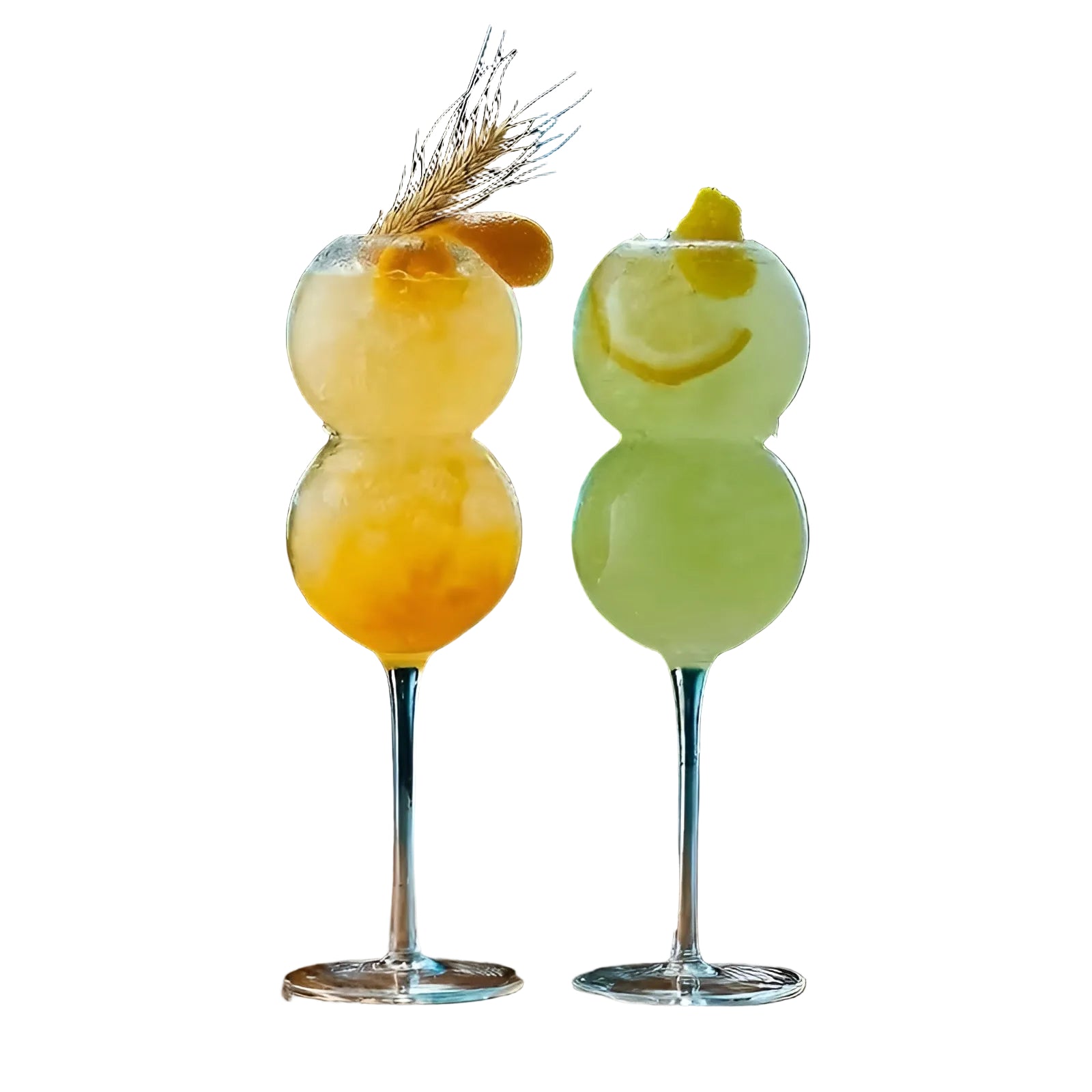 Glassbeger i Kugleform – Elegant og Dekorativt 2-Pakning | Perfekt til Hjem og Fest