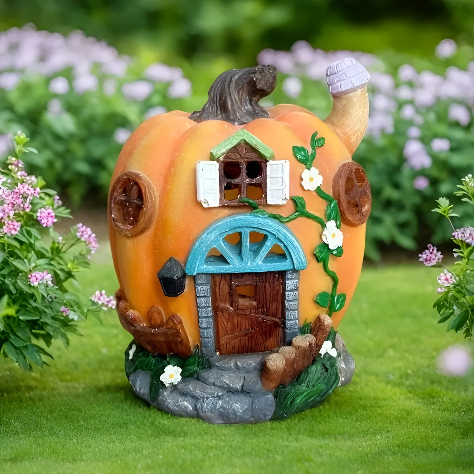 Solcelledrevet Gresskarhus – Lysende Hagedekor med LED | Perfekt til Halloween, Balkong og Terrasse