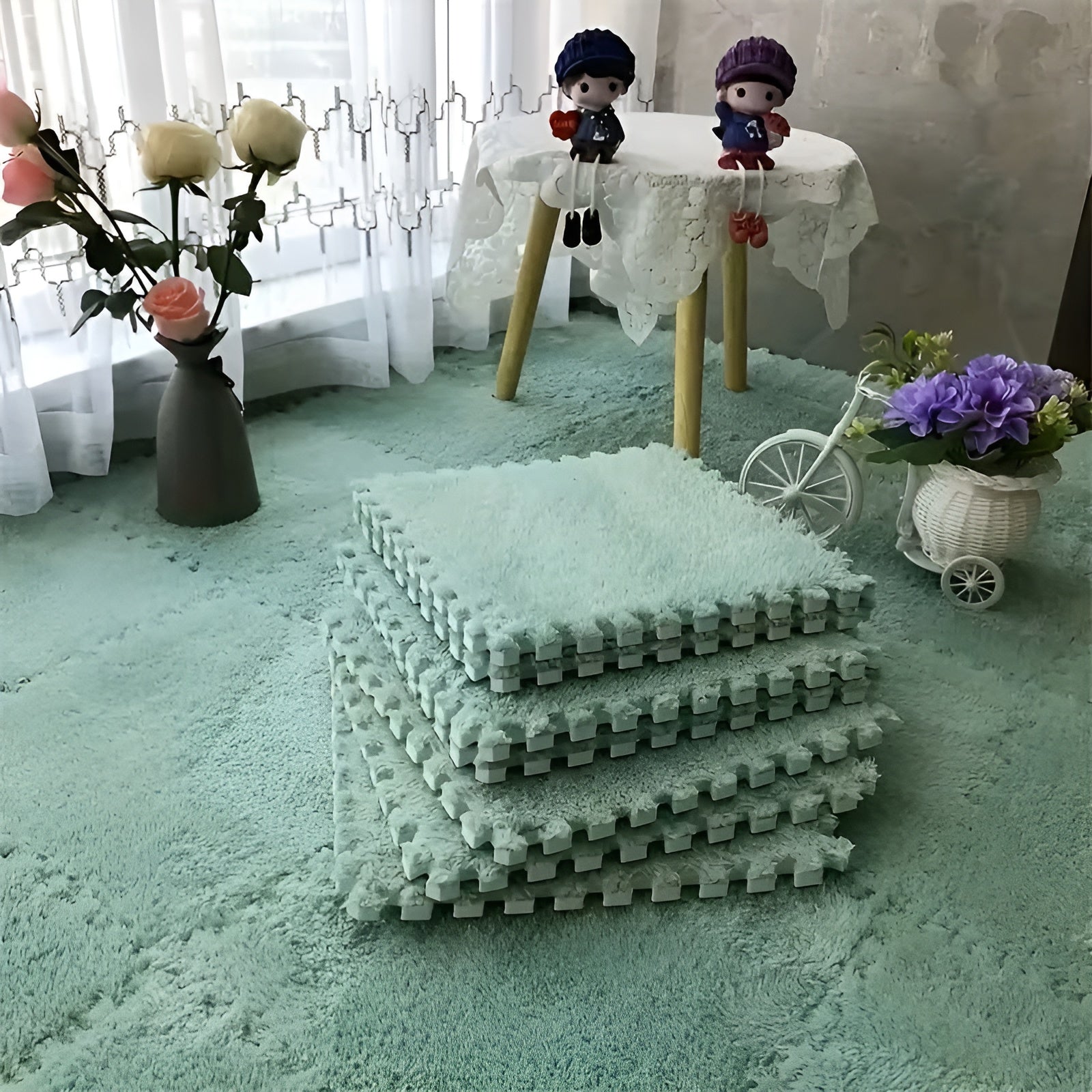 Myk Plysjteppe i Patchwork-Design – Ekstra Varm og Komfortabel | Perfekt for Soverom og Lekerom