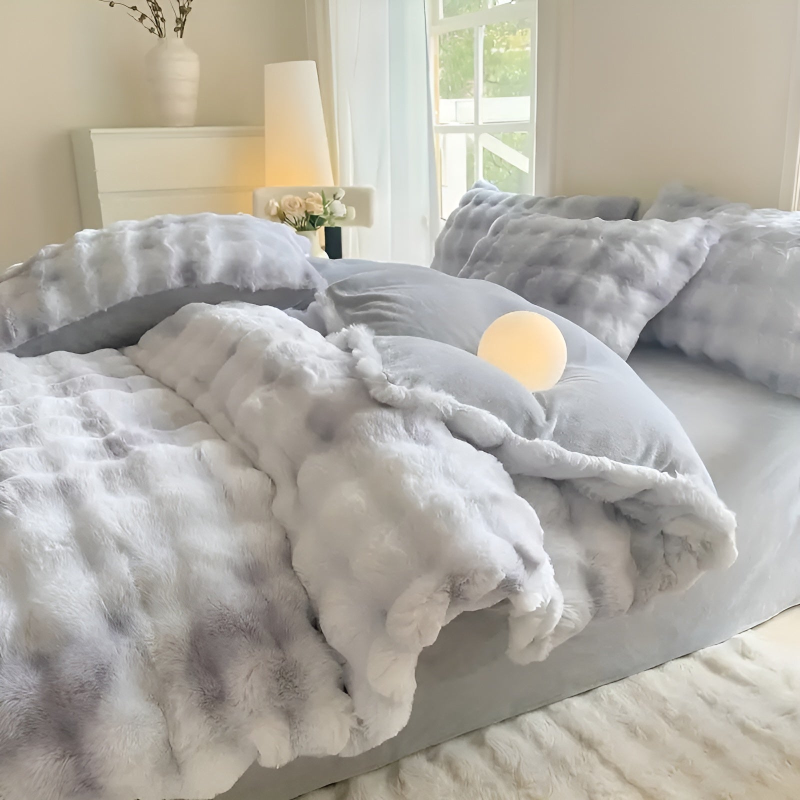 Plysdynetrekk – Varmt og Mykt for Høst og Vinter | Vendbart Design i Kaninpels og Melkesammet