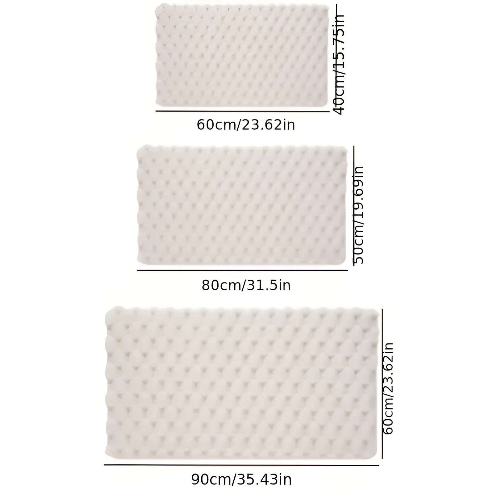 Sklisikker badematte med Minneskum – Ekstra myk og sklisikker | Ideell for Baderom, Soverom og Seng