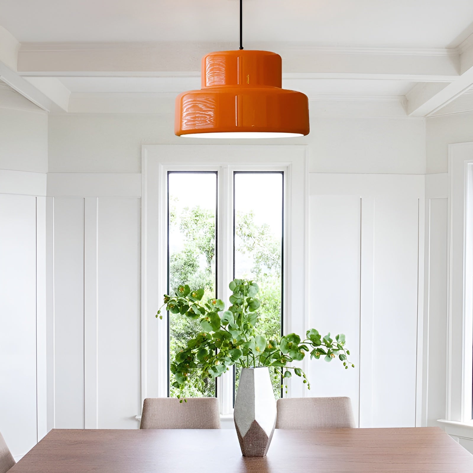 Bauhaus Hengende Lampe – Vintage-look I Oransje | Stilig Pendellampe Til Hjemmet Ditt