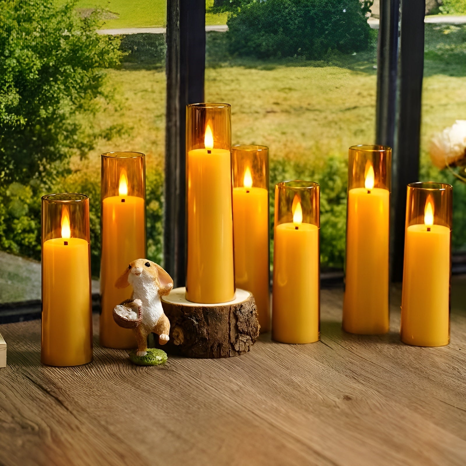 Sett Med 12 Flimrende Led-lys – Stemningsfull Belysning Uten Brannfare | Med Fjernkontroll Og Timer