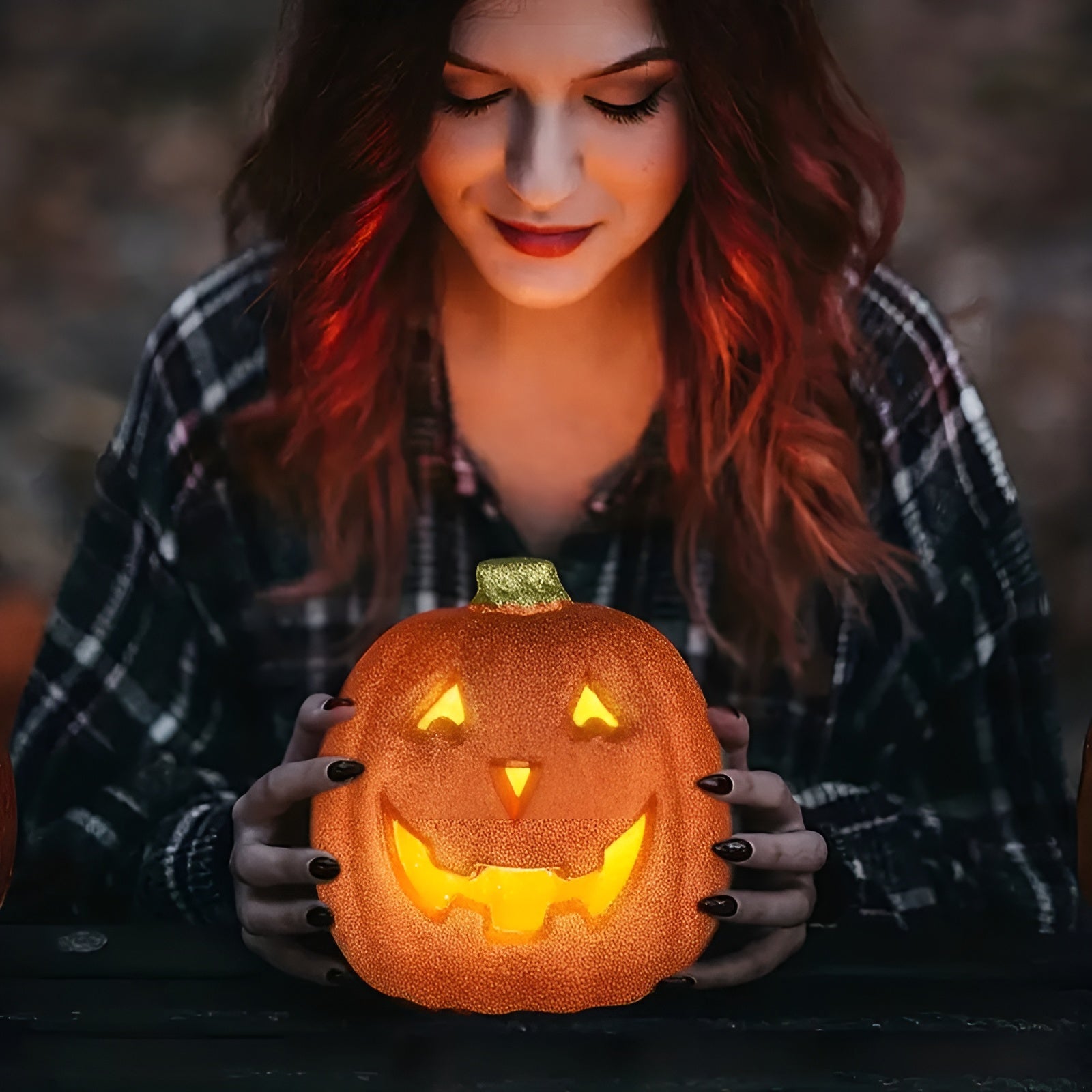 Halloween Gresskarlykt – Stor Dekorativ Lampe | Perfekt til Hjem, Fest og Høstpynt