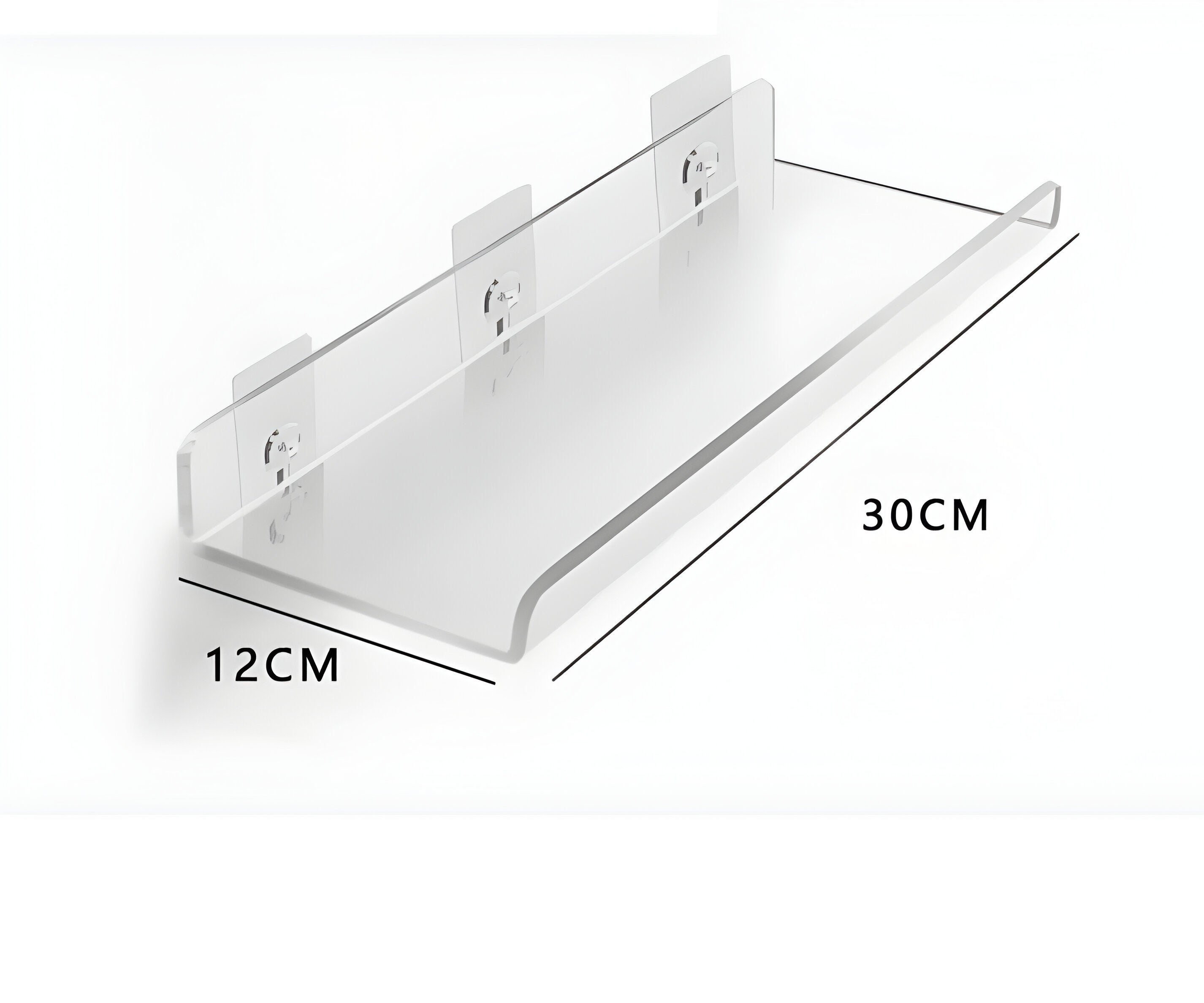 Keldaheim – Vegghylle I Klar Akryl (Flytende Design)