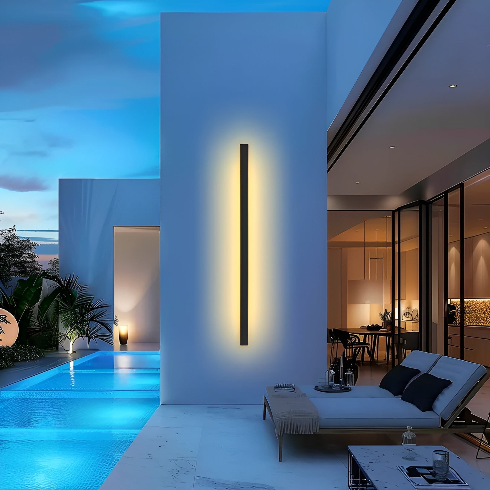 LED utendørslampe i aluminium – Stilren og Vanntett | Perfekt for Terrasse Inngang og Stue - Lysarmaturer for vegg