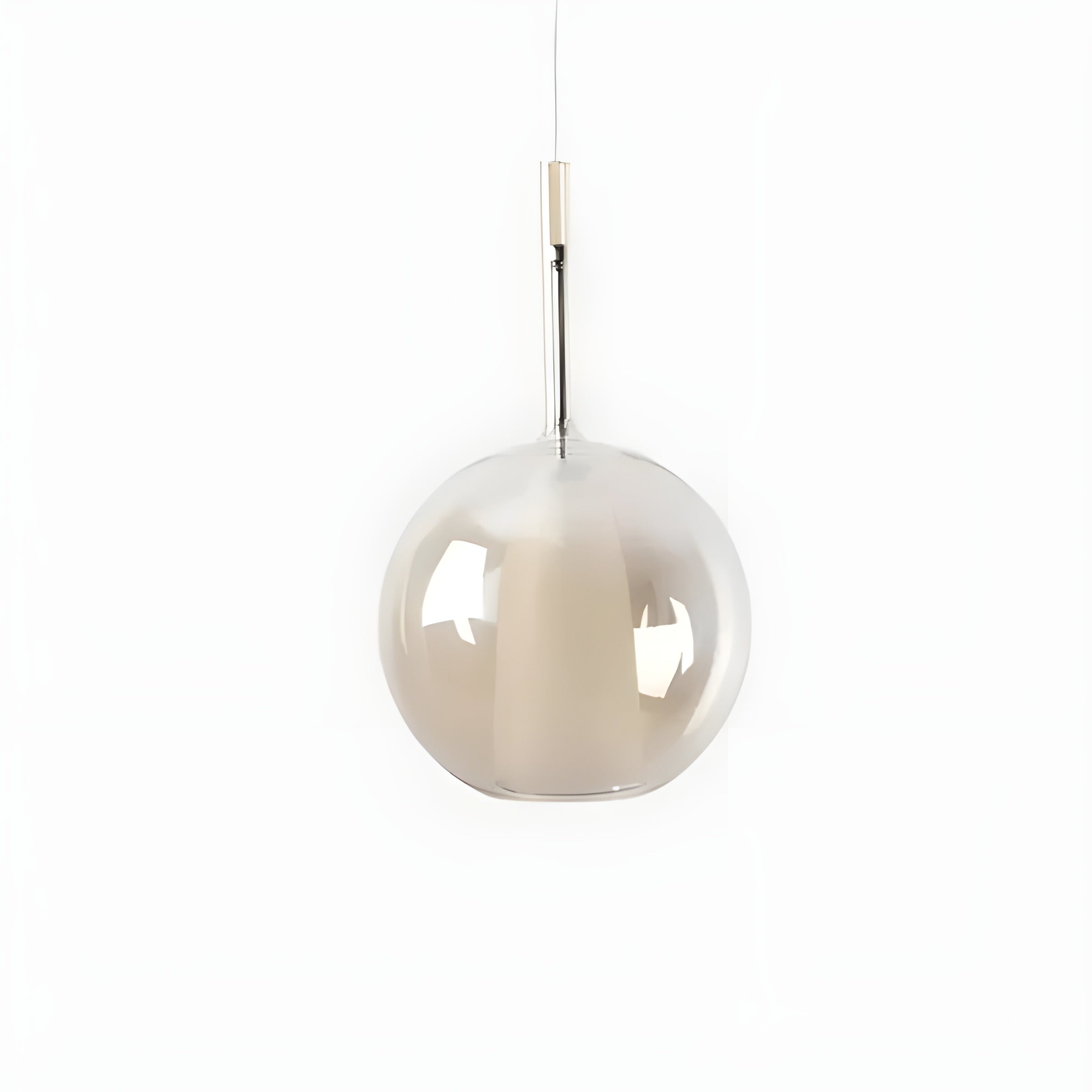 Led Pendellampe Kuleglass - Sfærisk Design Pendellampe For Stuen - Ravfarget / D 20 CM - Lysarmaturer for tak