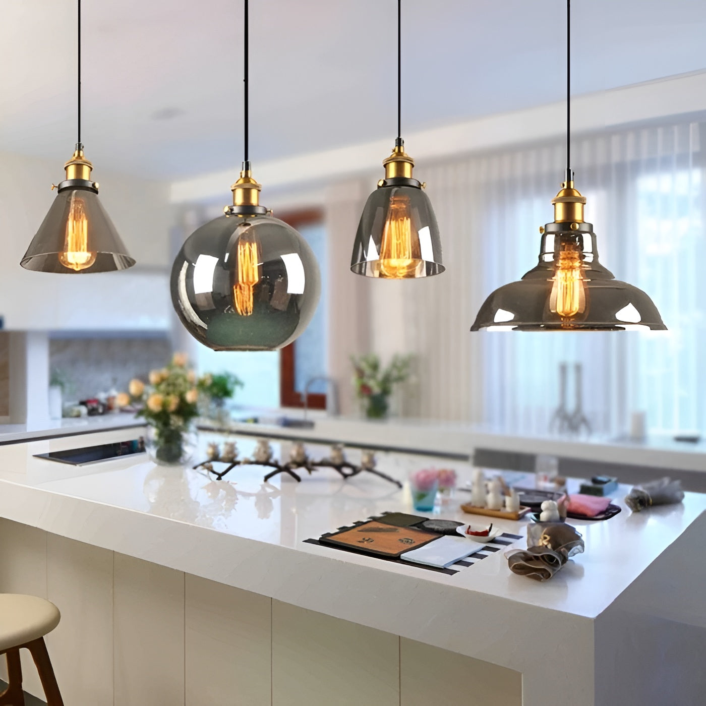 Antikk Glass Taklampe – Dekorativ Og Stemningsfull | Perfekt For Ditt Hjem