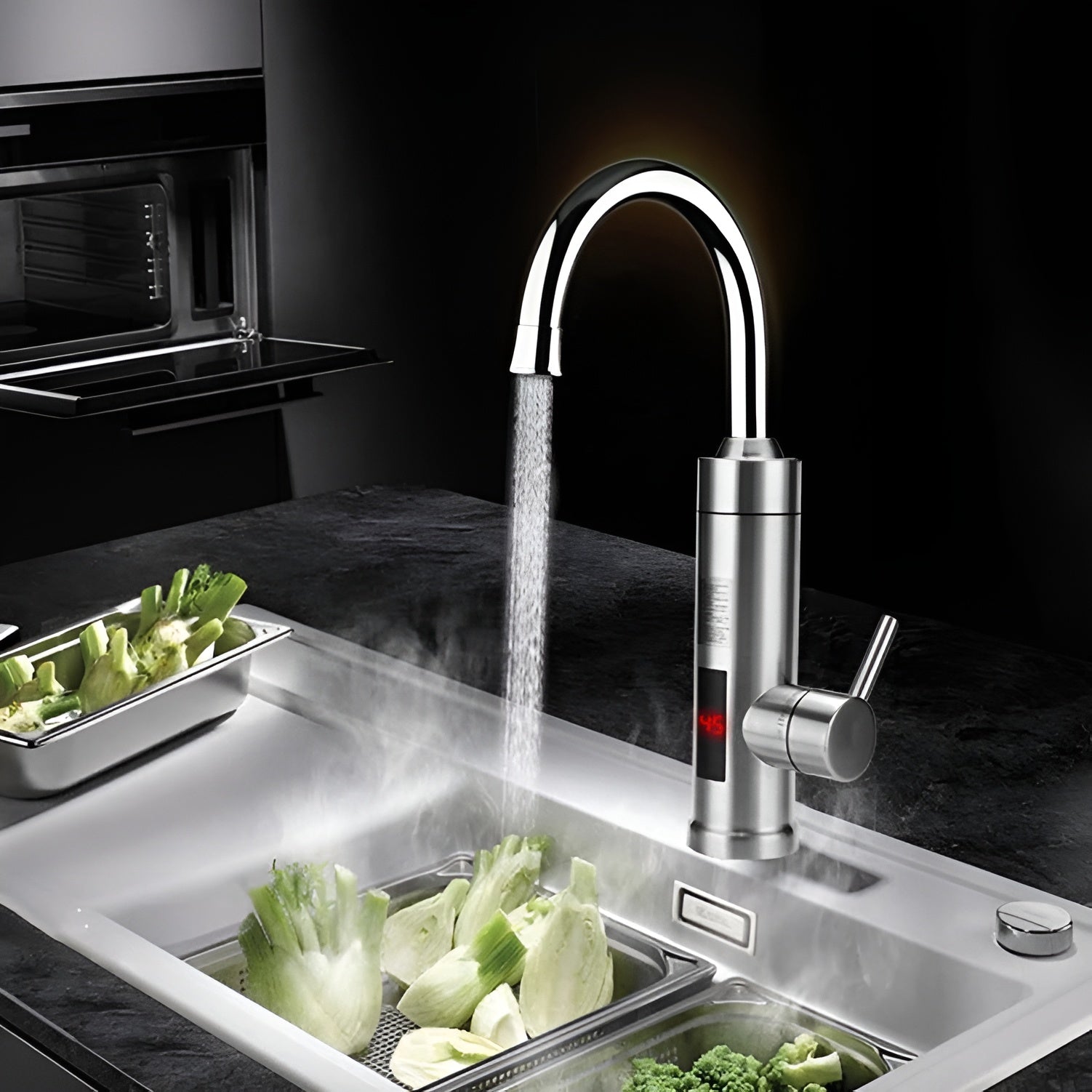 Berøringsfri Kjøkkenkran – Moderne og Hygienisk | Perfekt for Kjøkkenet