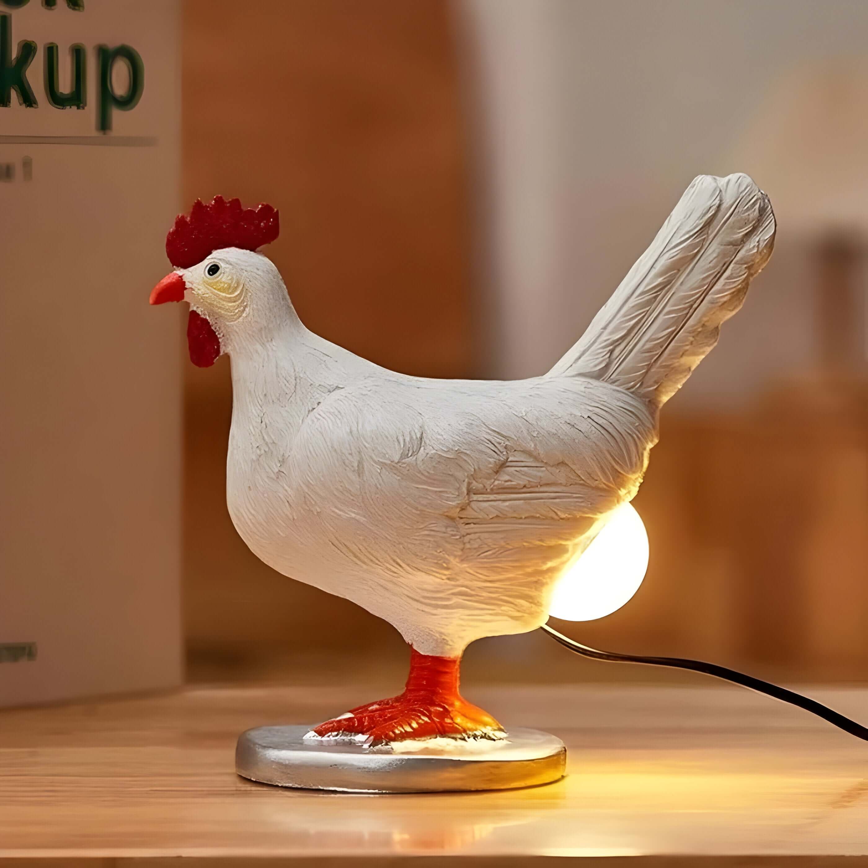Flika - Bordlampe Med Led I Kyllingdesign