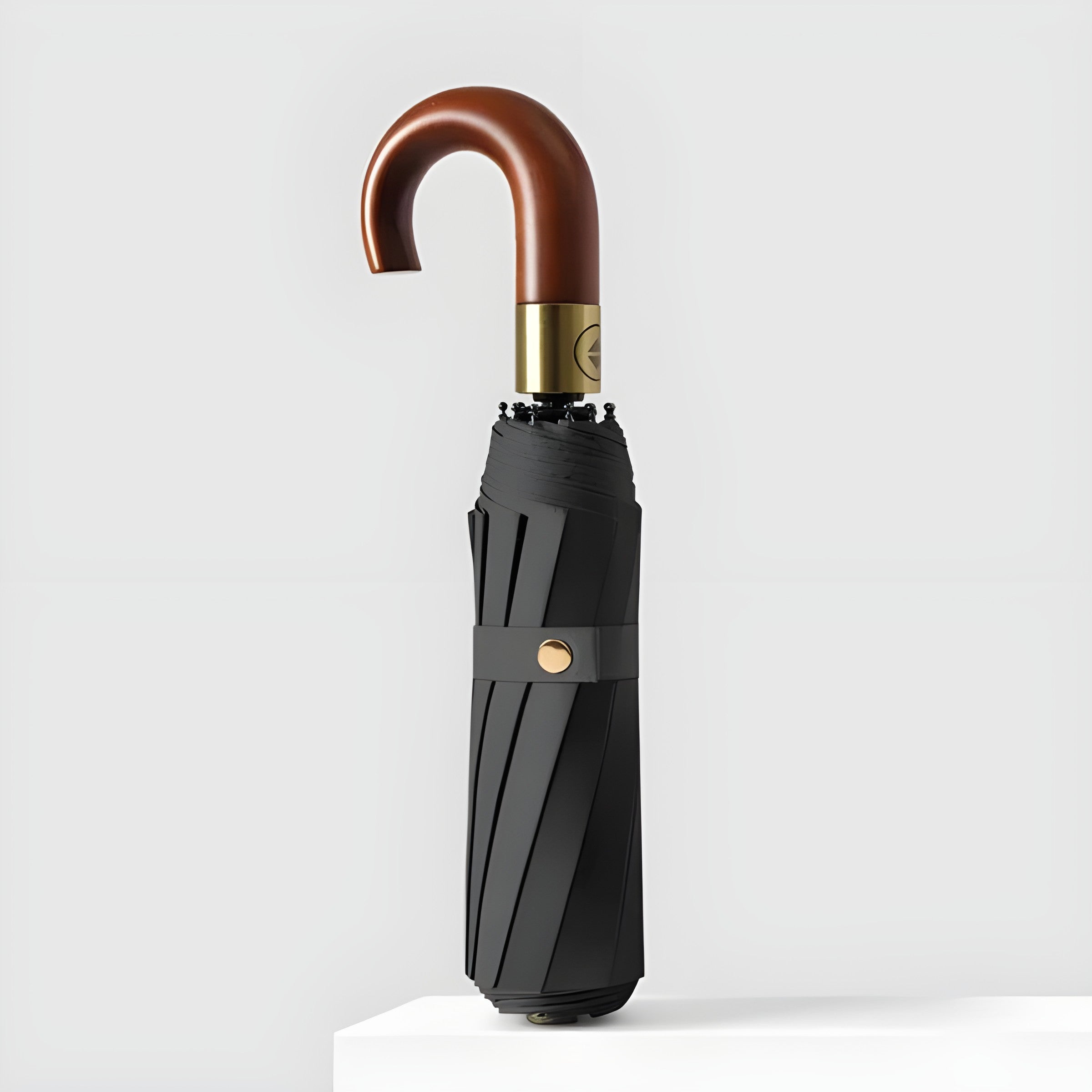 Automatisk Sammenleggbar Paraply – Trehåndtak, Vindbestandig Design | 106 cm