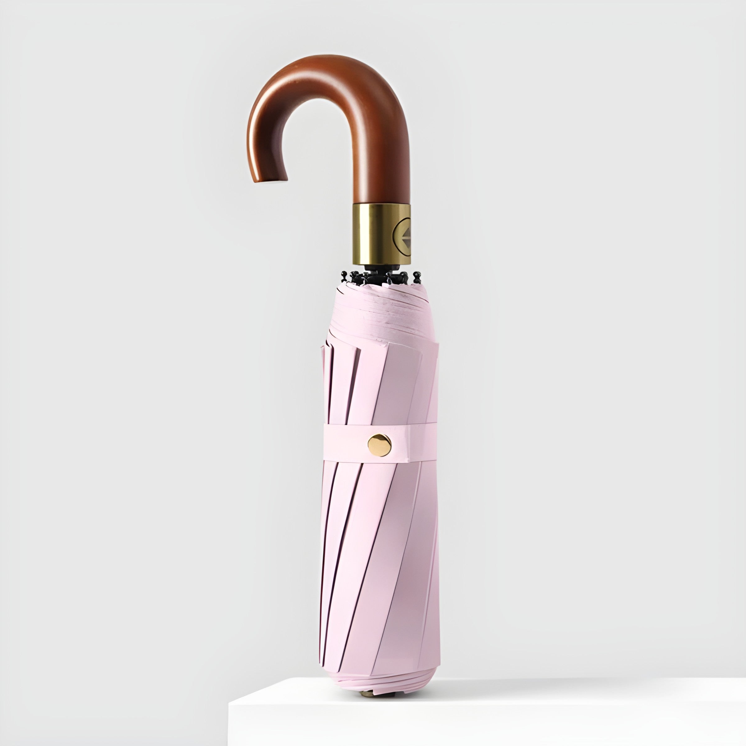 Automatisk Sammenleggbar Paraply – Trehåndtak, Vindbestandig Design | 106 cm