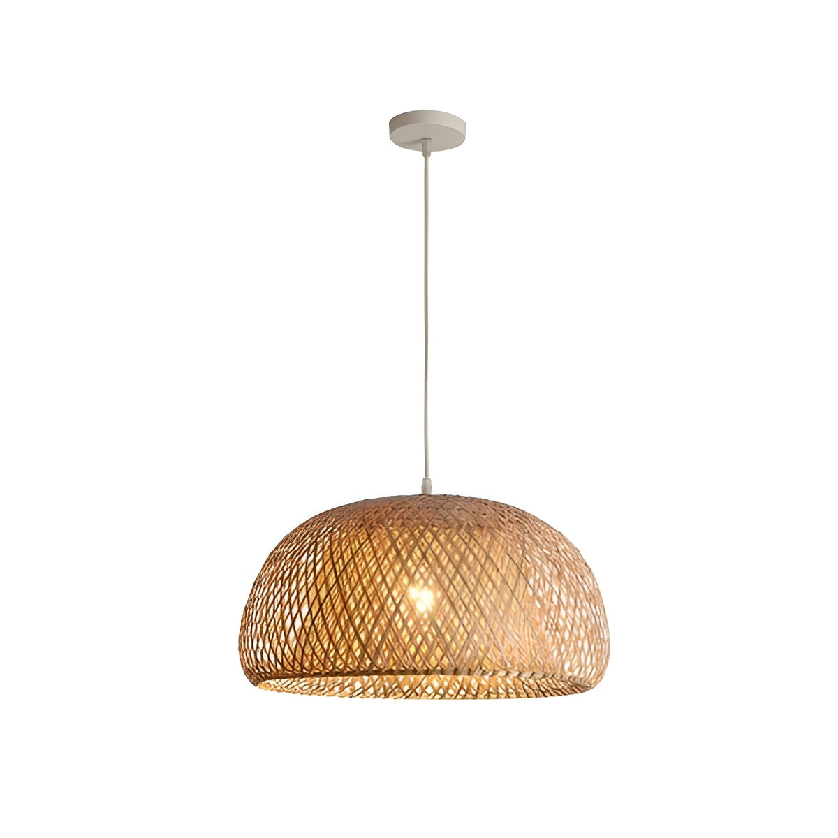 Rattan Taklampe – Dekorativ og Naturlig | Perfekt for Stue og Spisestue