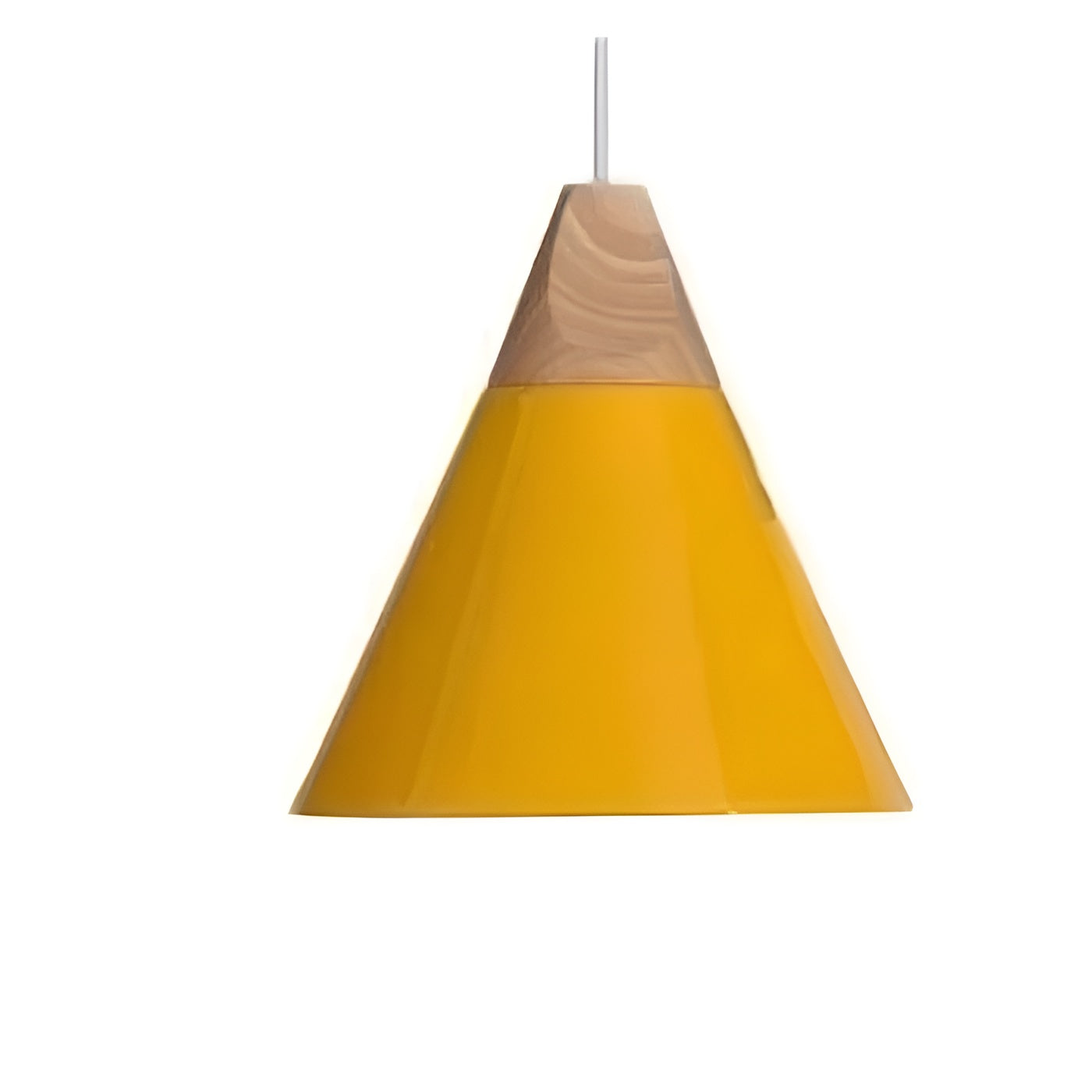 Trelampe i Ekte Tre – Naturlig og Varm Belysning | Perfekt for Koselig Innredning - M / Gul - Lysarmaturer for tak