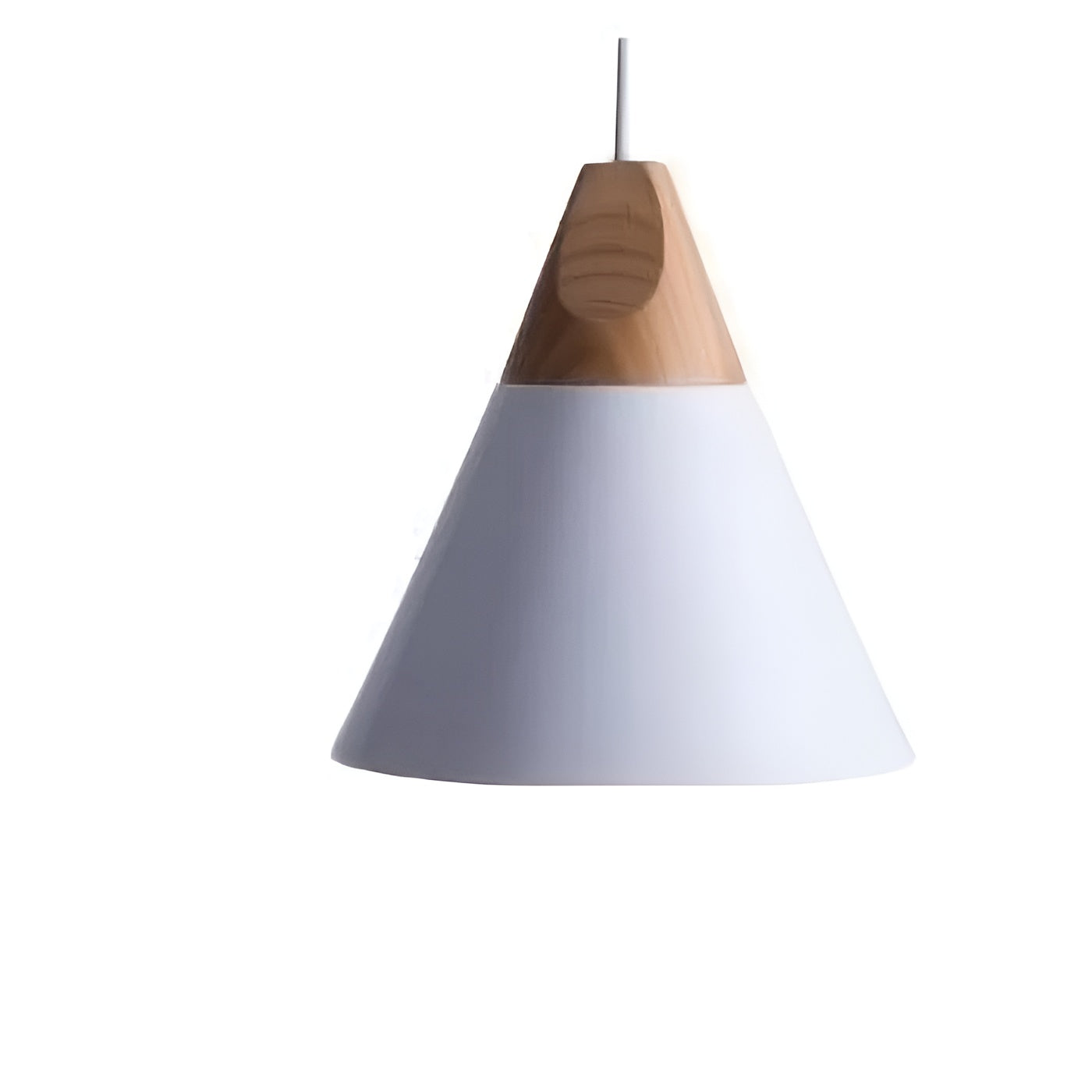 Trelampe i Ekte Tre – Naturlig og Varm Belysning | Perfekt for Koselig Innredning - L / Hvit - Lysarmaturer for tak