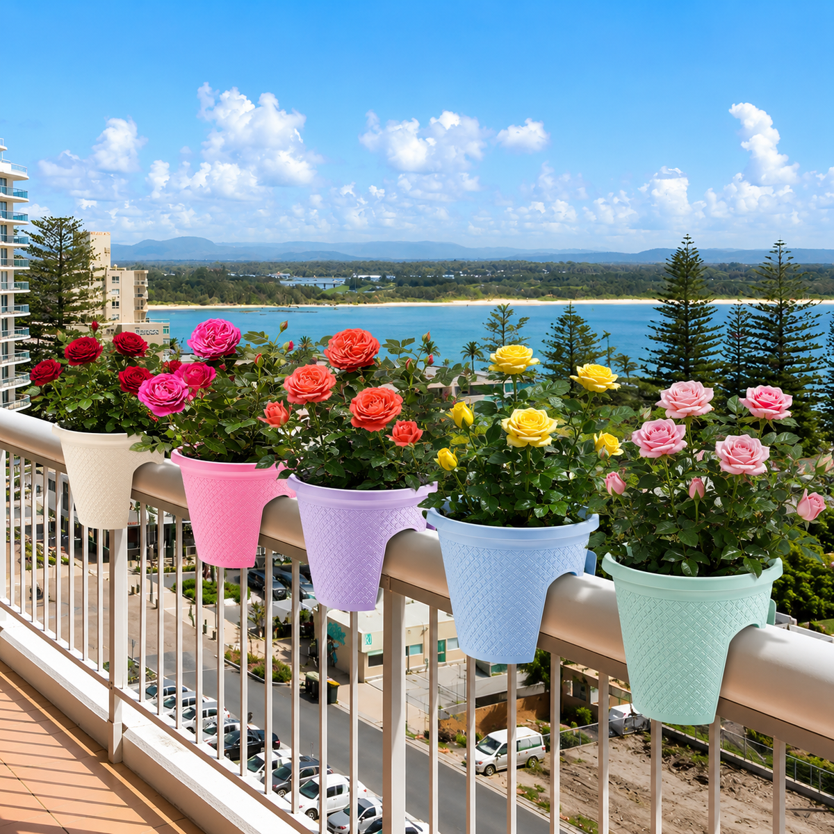 4-Pakning Balkongplantehyller – Etasjedesign | Maksimer Plassen For Plantene Dine