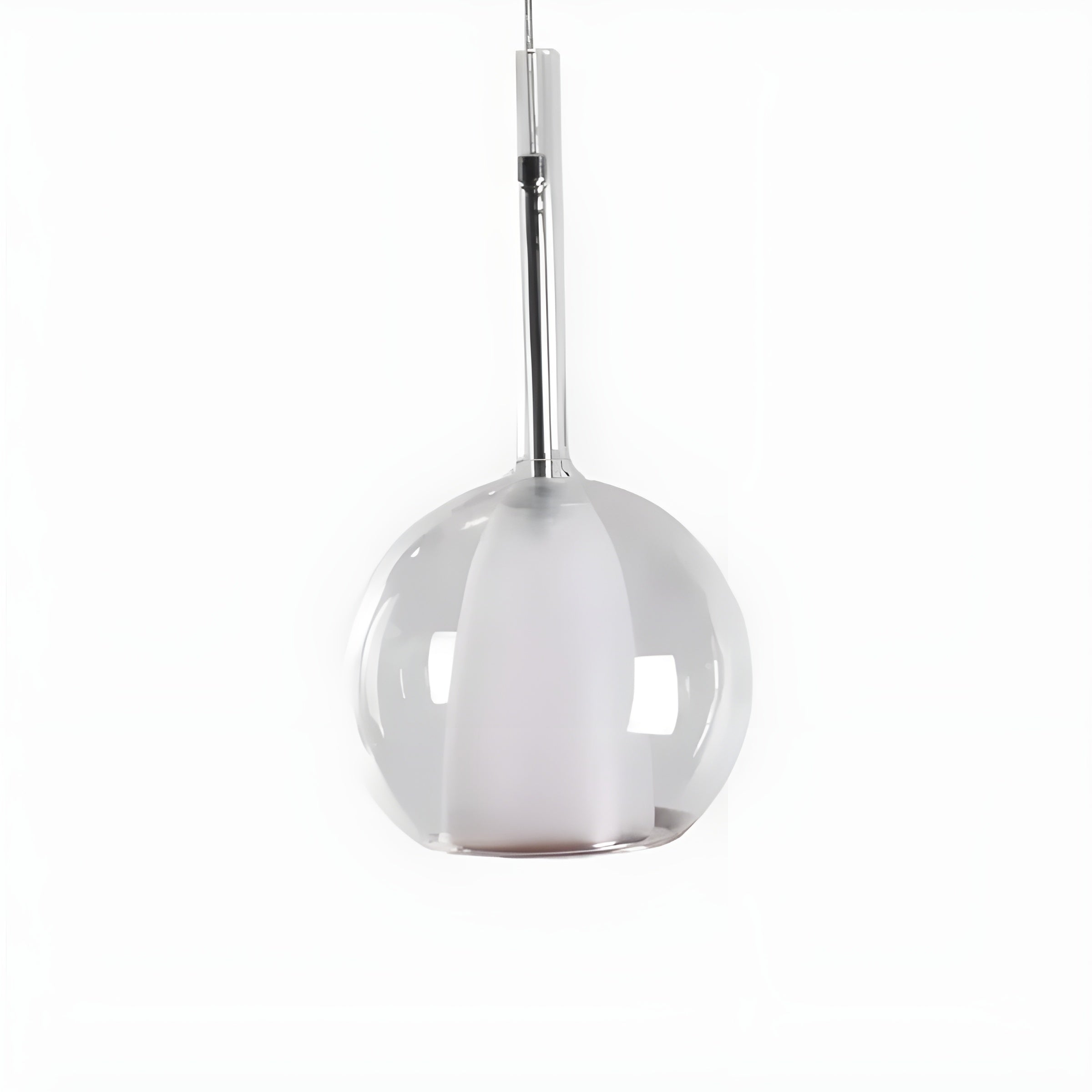 Led Pendellampe Kuleglass - Sfærisk Design Pendellampe For Stuen - Klar / D 15 CM - Lysarmaturer for tak