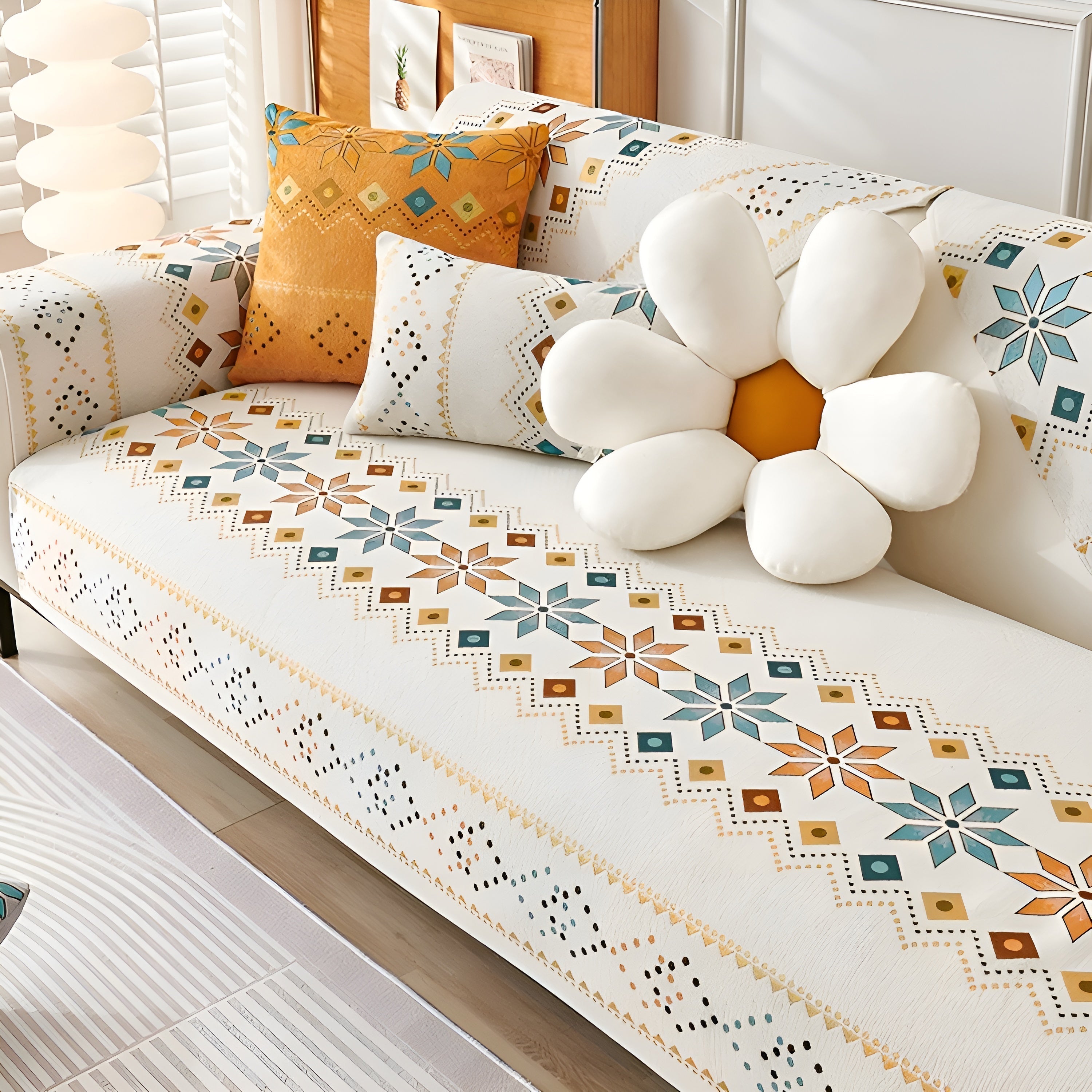 Sofatrekk i Boho-stil – Elastisk og Mykt | Beskytter og Fornyer Sofaen