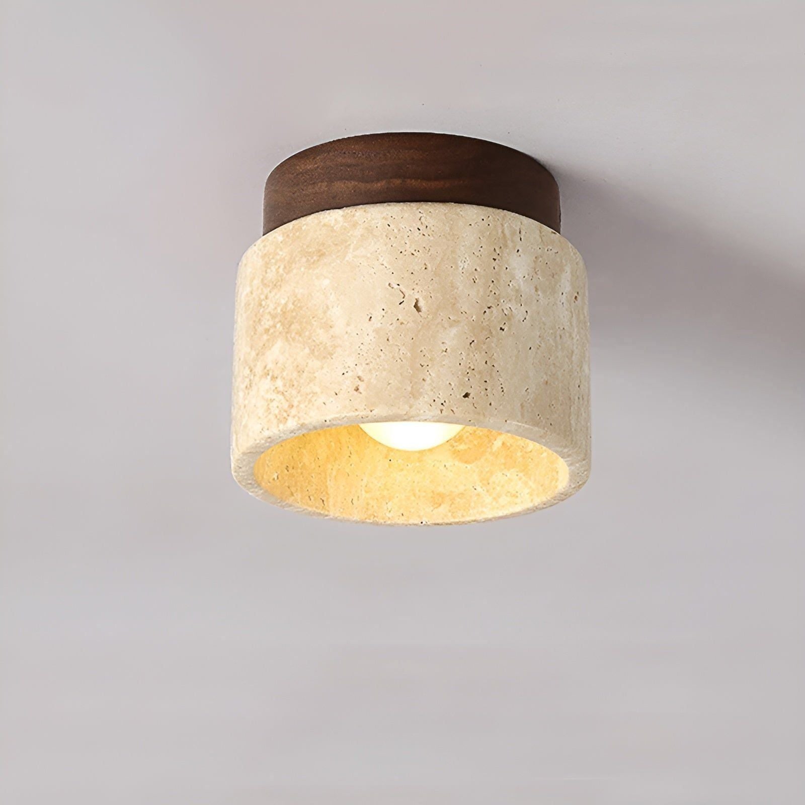 Bilde av Lumistone - Wabi Sabi Gul Japansk Taklampe i Marmor fra Velisse
