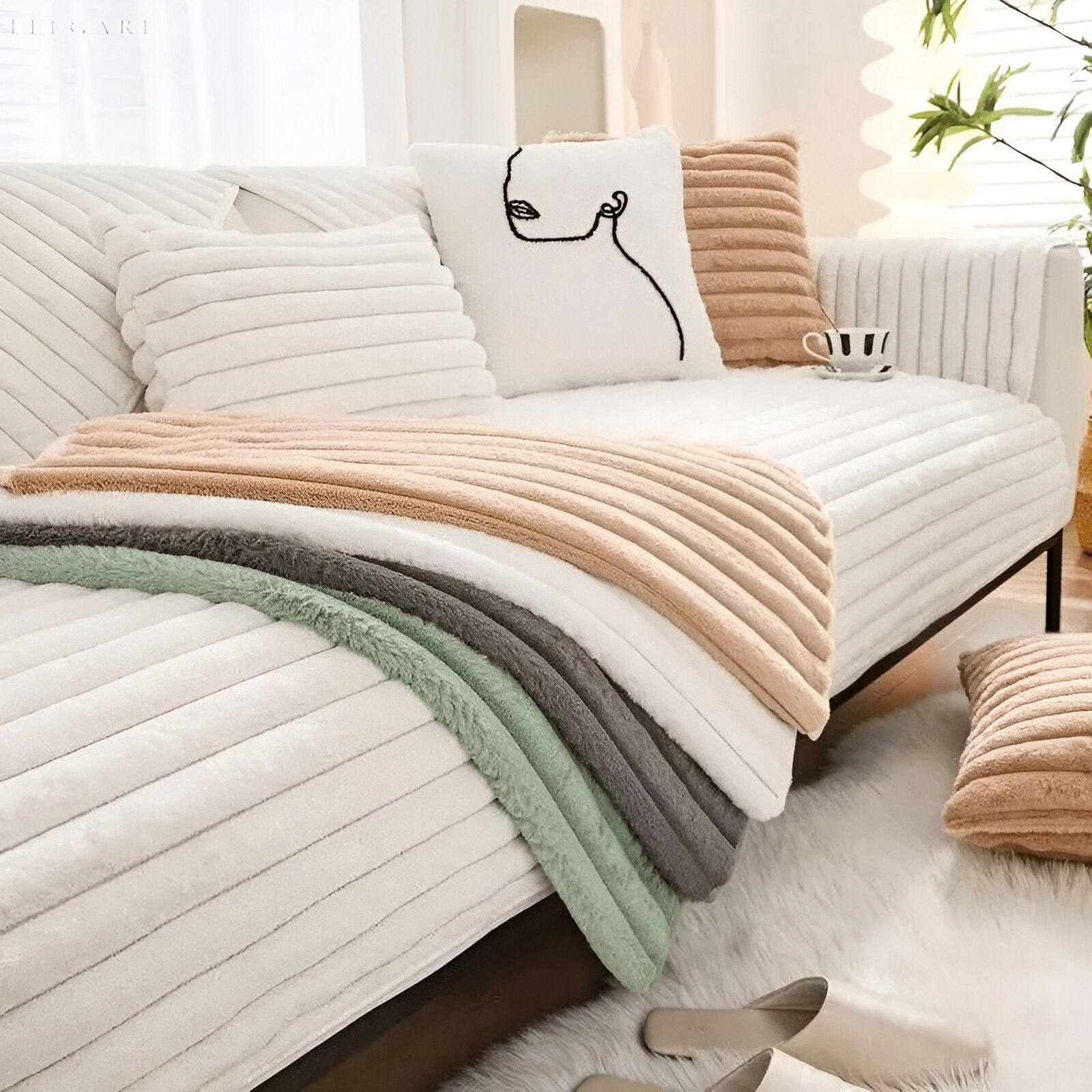 Bilde av Stellan - Sofa Overtrekk i L-Form - Gir Sofaen din et Nytt Liv fra Velisse