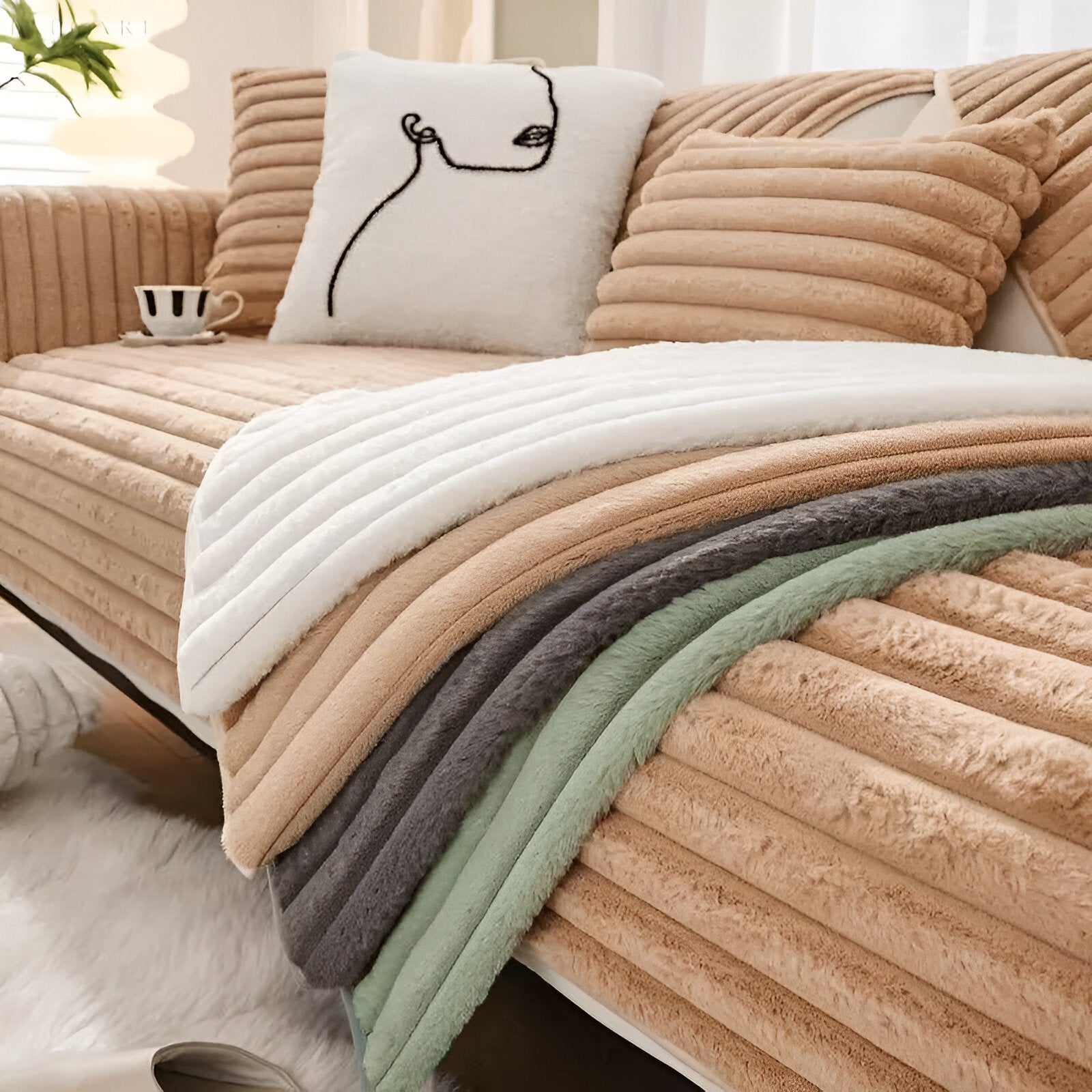 Bilde av Stellan - Sofa Overtrekk i L-Form - Gir Sofaen din et Nytt Liv fra Velisse