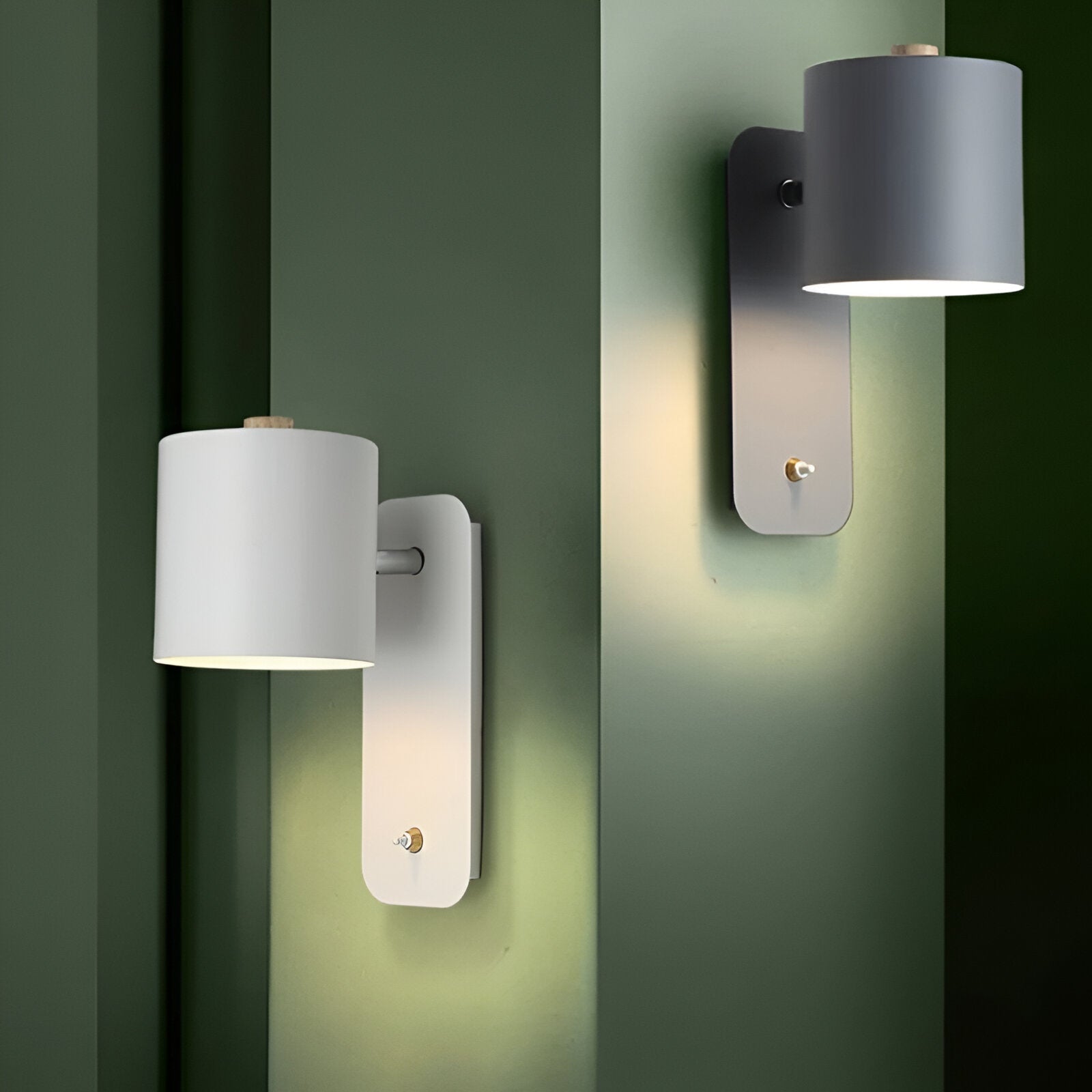 Vegglampe med LED – Stilren og Praktisk | Med Bryter for Stue og Gang