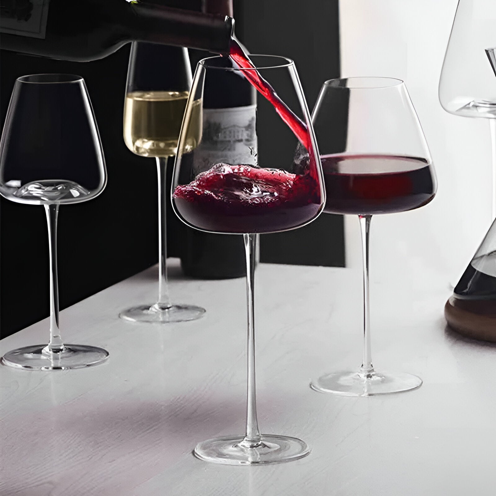 Vinglass i Krystall – Elegant og Håndlaget | Sett med 2, 4 eller 6