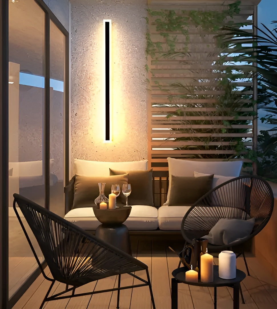 LED utendørslampe i aluminium – Stilren og Vanntett | Perfekt for Terrasse Inngang og Stue - Lysarmaturer for vegg