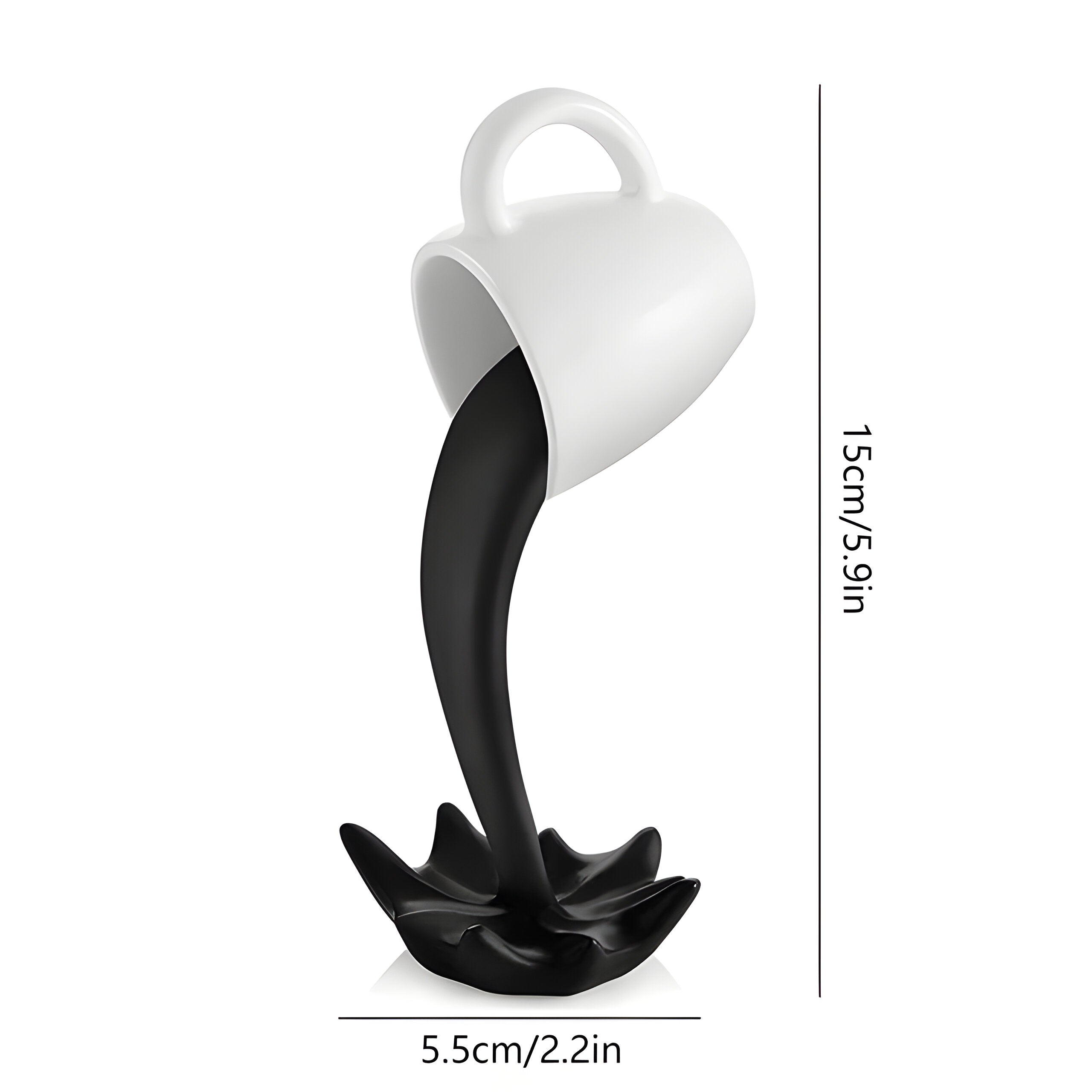 Drakna – Dekorativ Kaffekopp Skulptur I Flytende Design