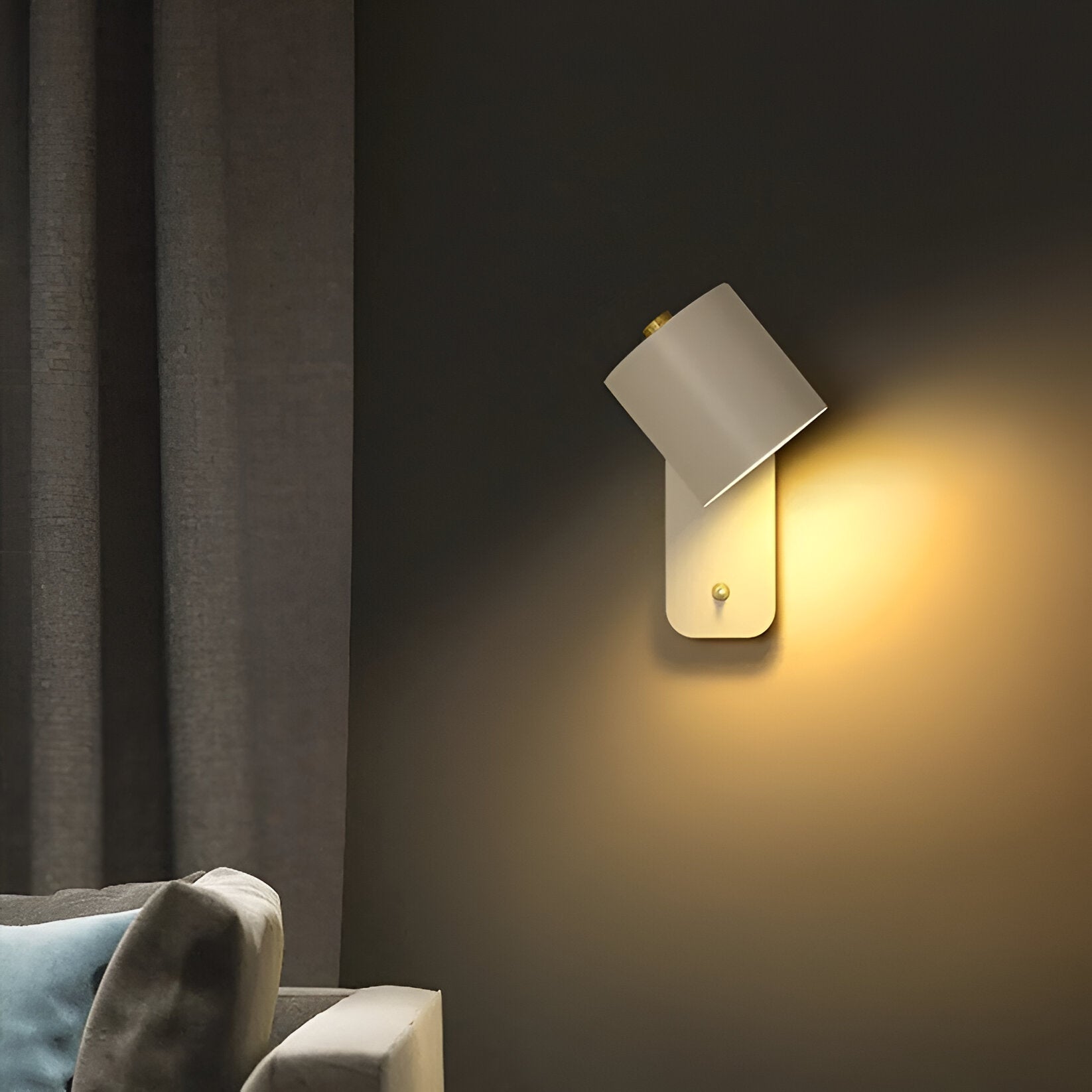 Vegglampe med LED – Stilren og Praktisk | Med Bryter for Stue og Gang