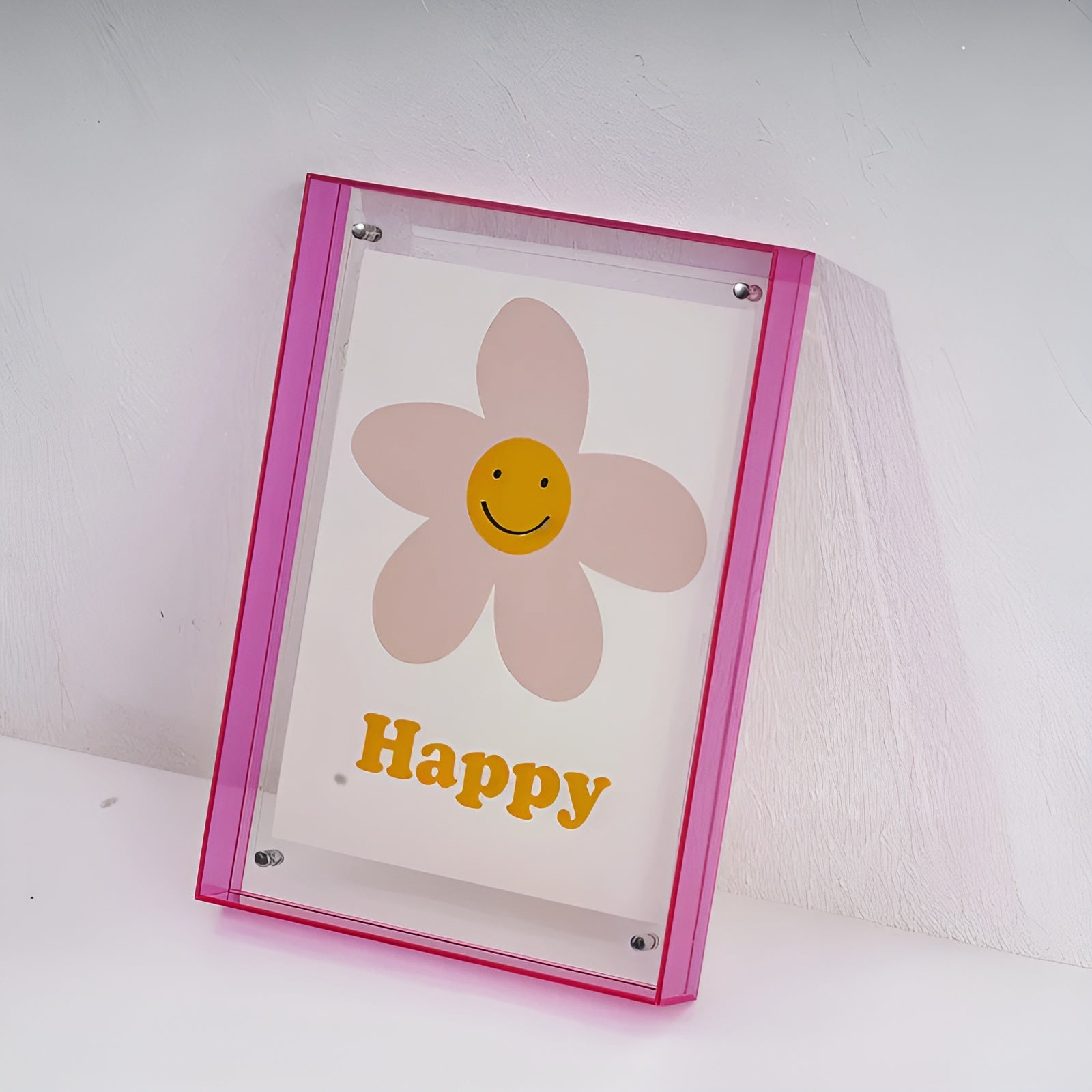 Akryl Bilderamme – Moderne Neonstil fra 80-tallet | Dekorativt og Unikt Design