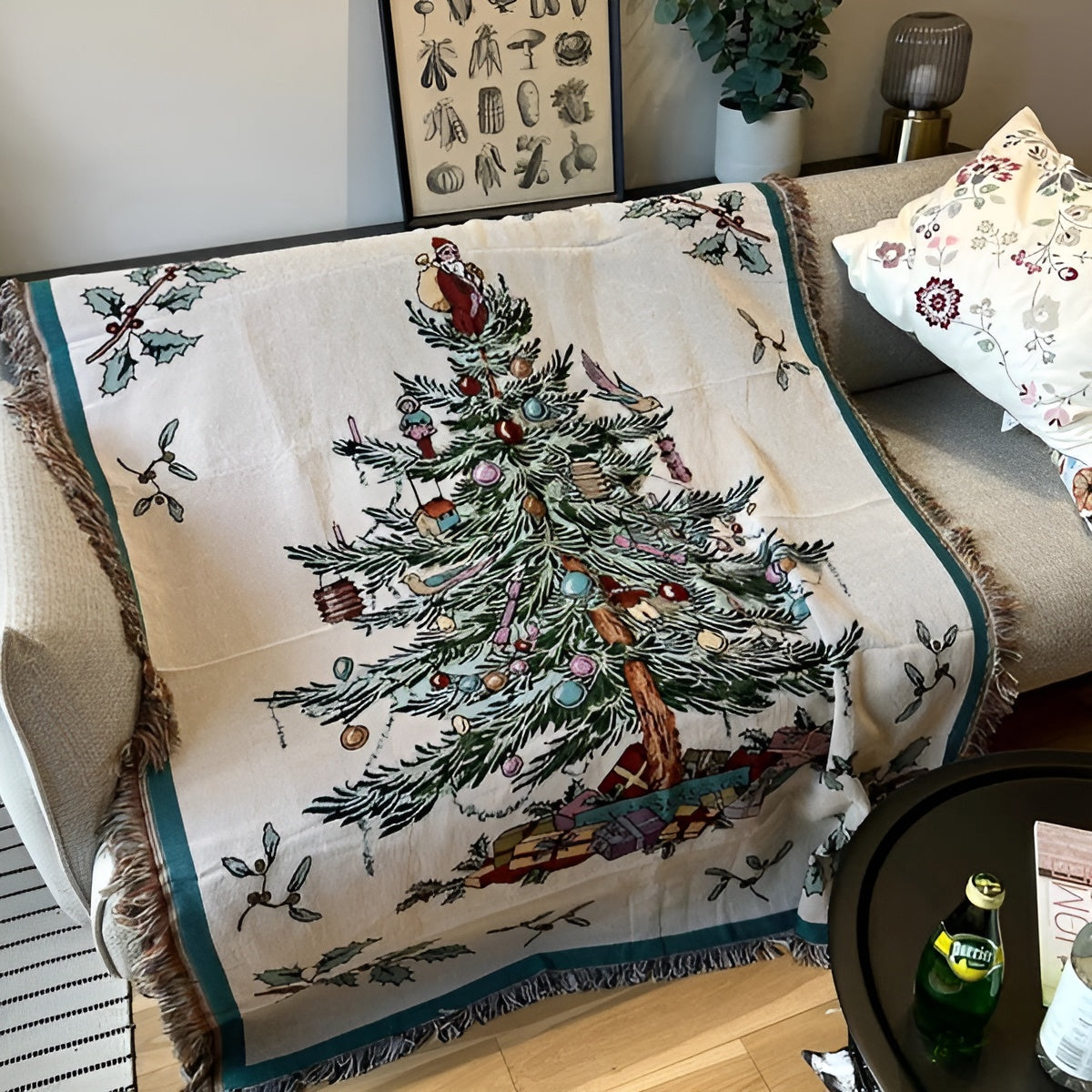 Pledd med Nøtteknekker-motiv – Mykt og Koselig | Perfekt til Juledekor og Vinterkvelder