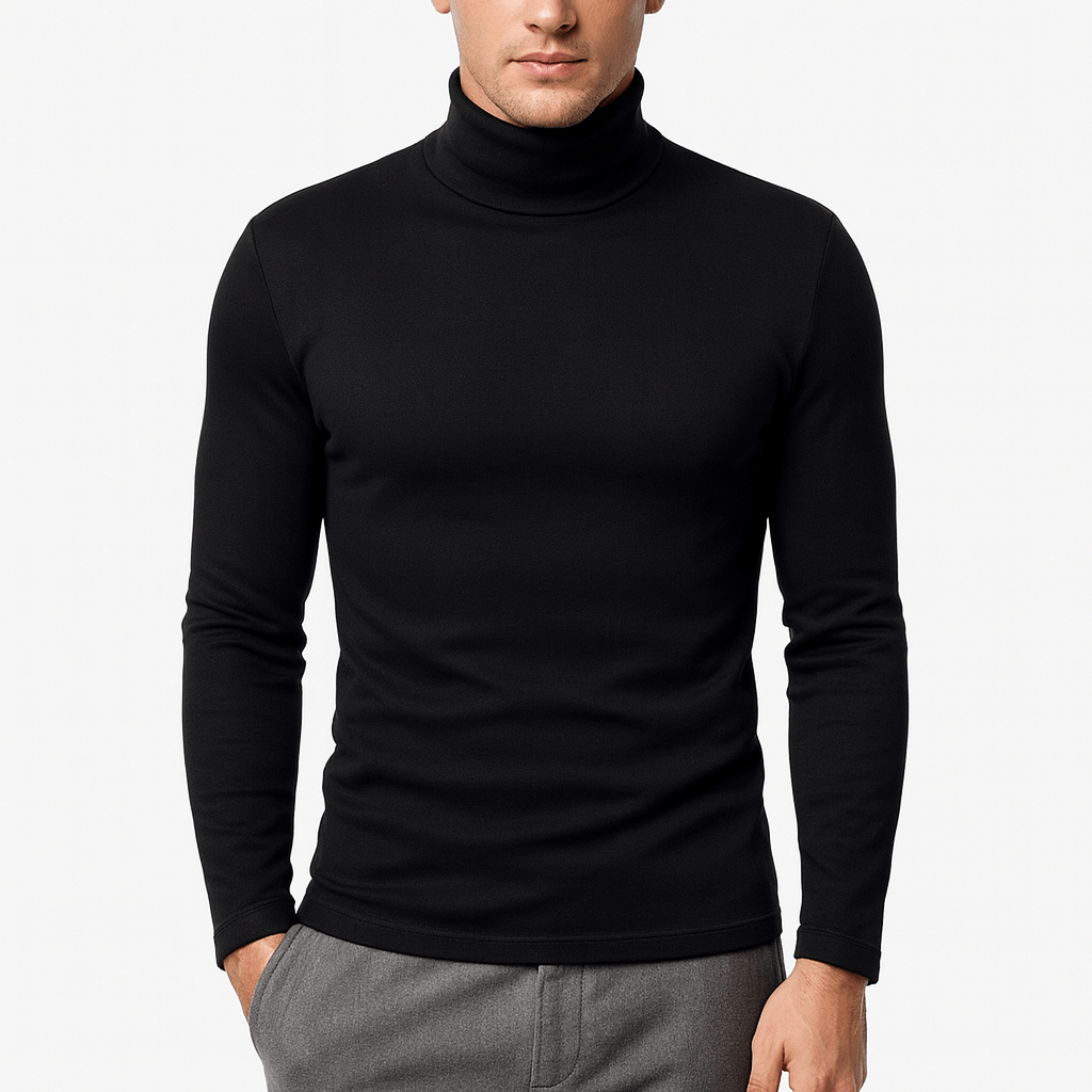 Slim fit rullekragebluse med rullekrage – detalj