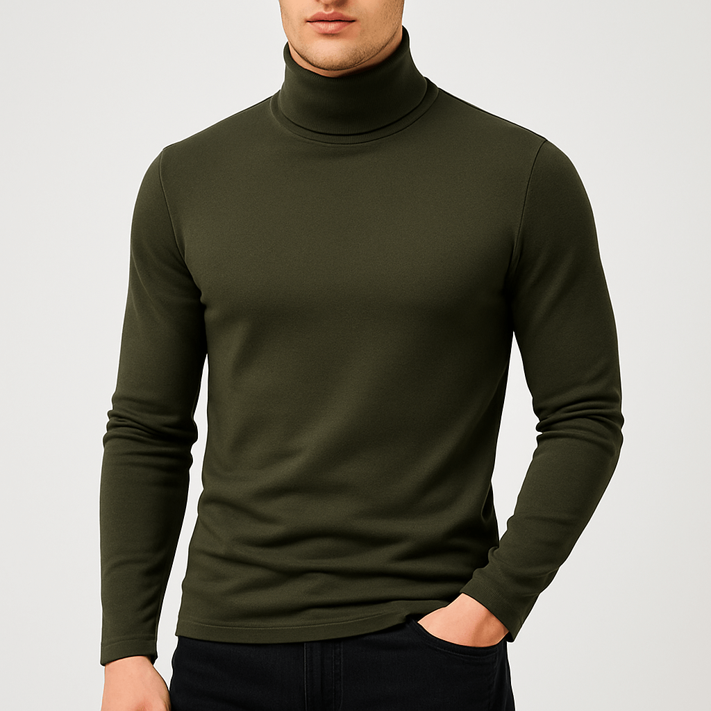 Slim fit rullekragebluse – bakside