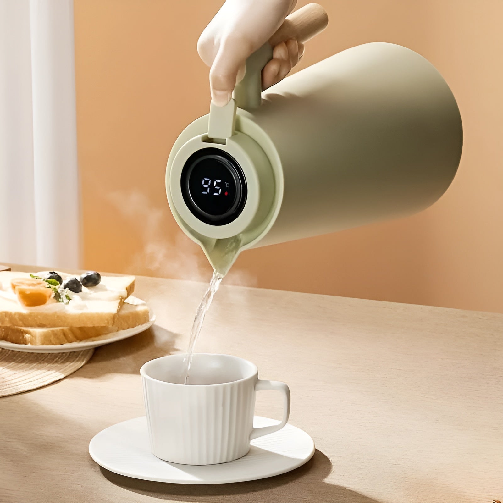 Lattea Pure Termoskanne – Lekkasjesikker Og Slitesterk | Stilfullt Design I Rustfritt Stål