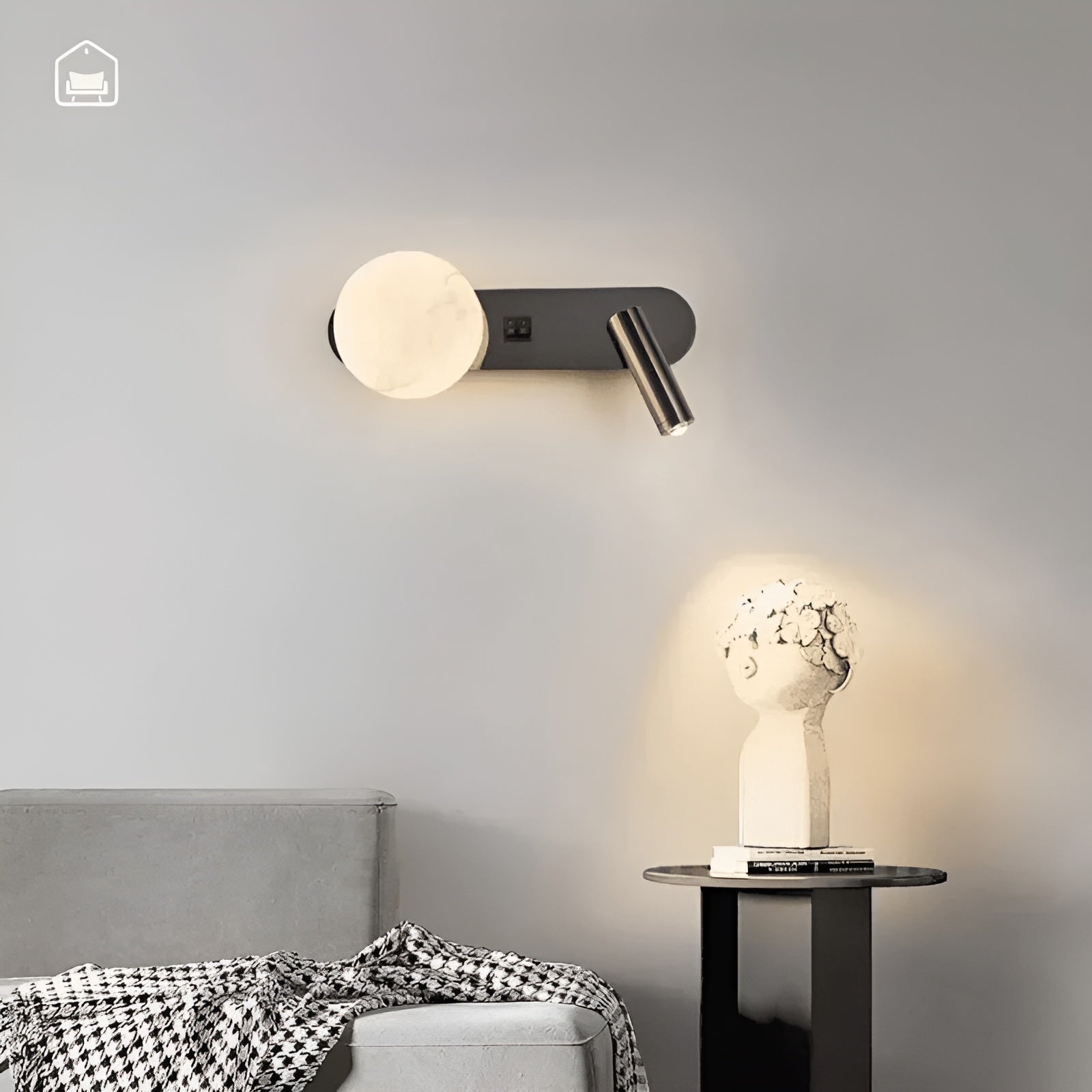 Vegglampe i Luksusdesign – Elegant og Minimalistisk | Perfekt for Stue, Gang og Som Nattbordslampe