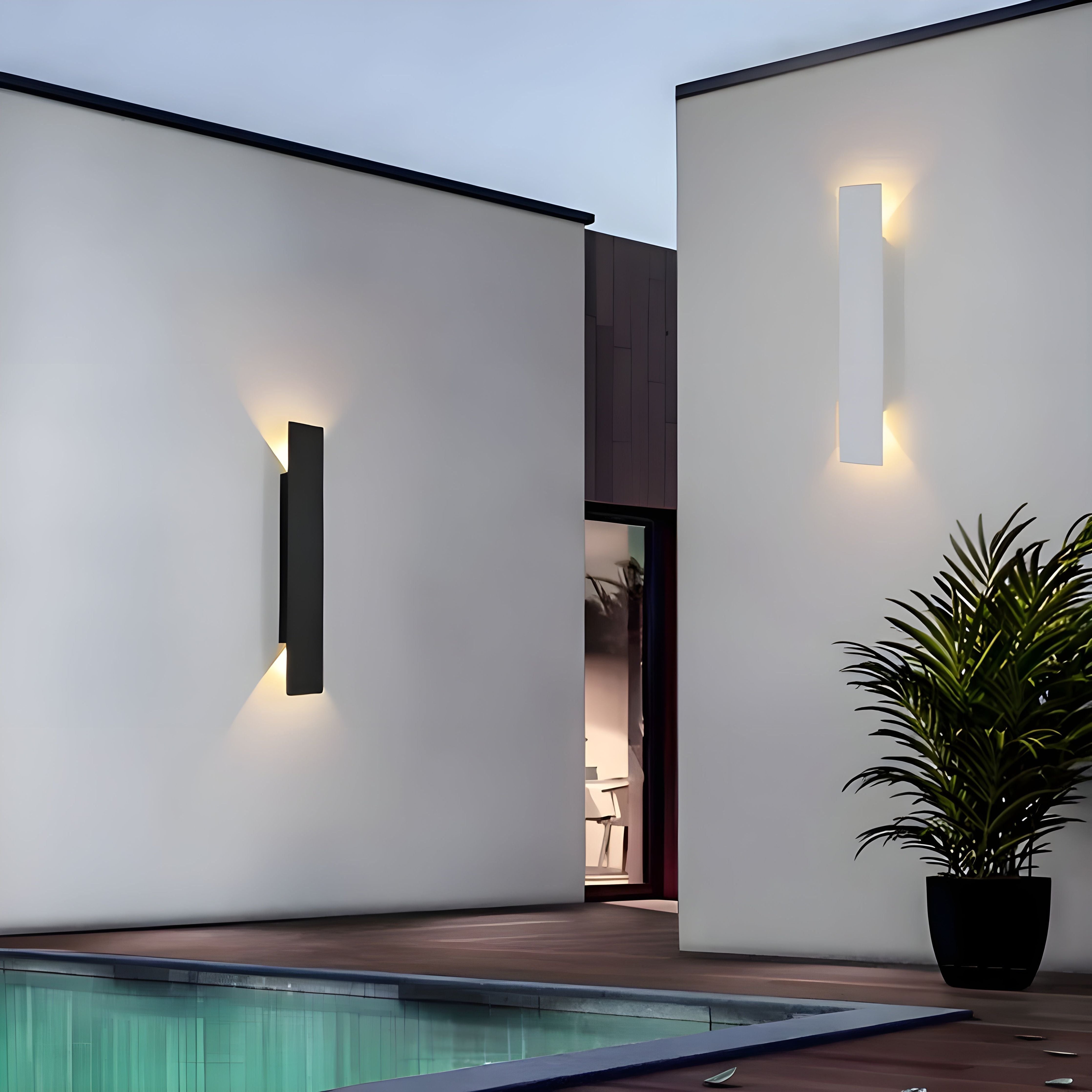 Bilde av Velheim - Moderne Værbestandig Led-vegglampe i Aluminium for Utendørs Bruk fra Velisse