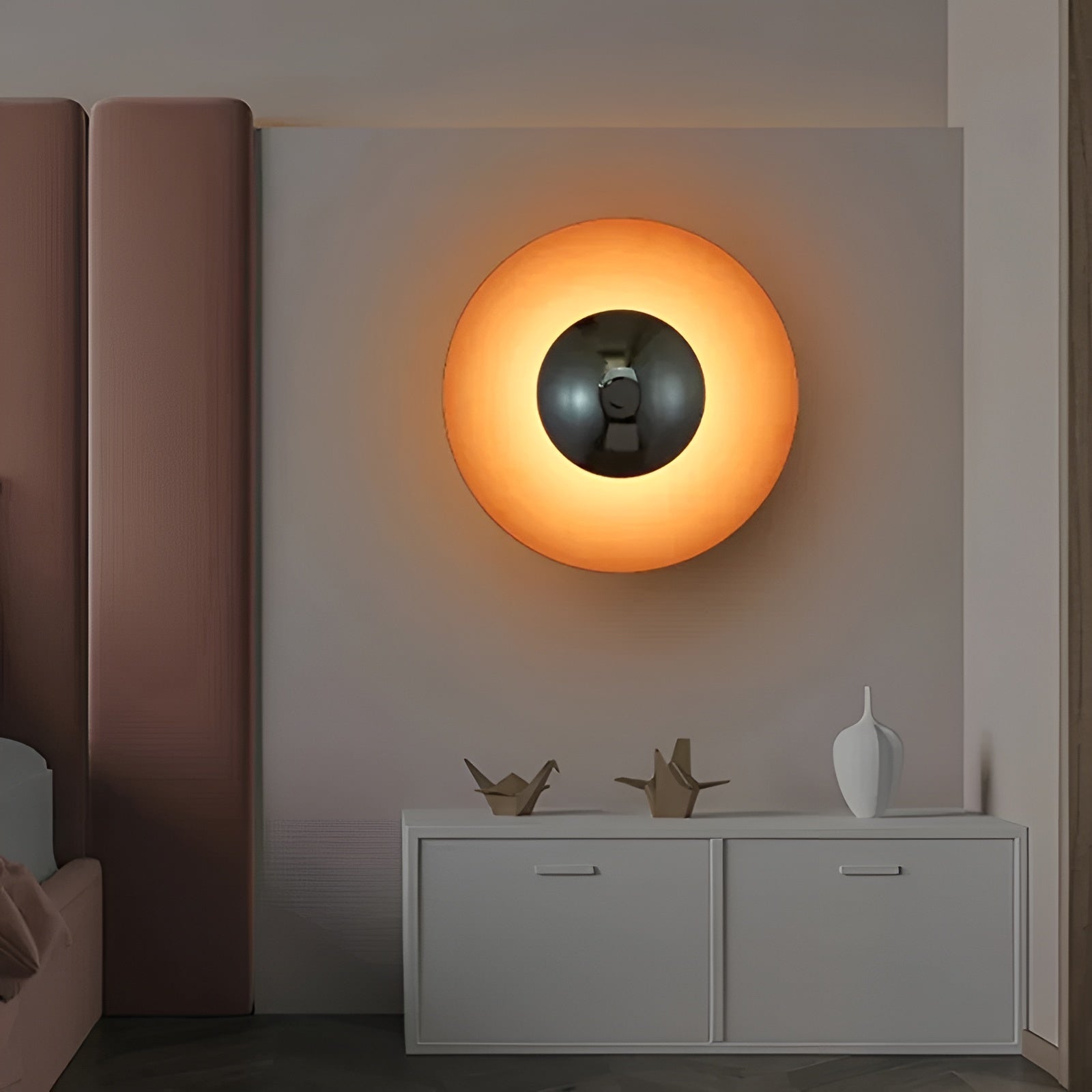 Rund LED-Vegglampe – Moderne og Dekorativ | Mykt og Behagelig Lys