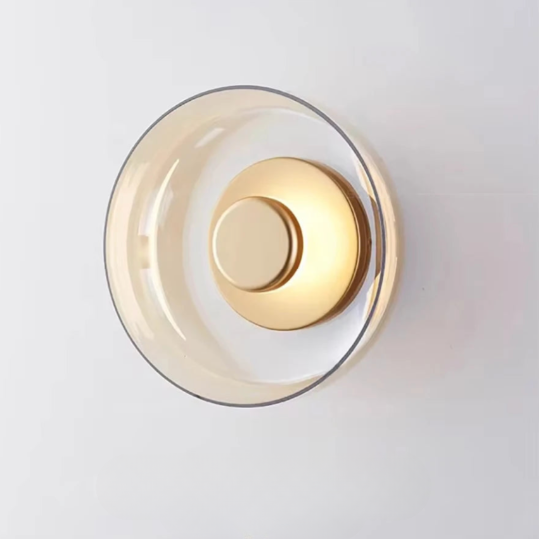 Moderne LED-vegglampe i glass – Svala i grå eller gull til soverom og stue, bilde 2