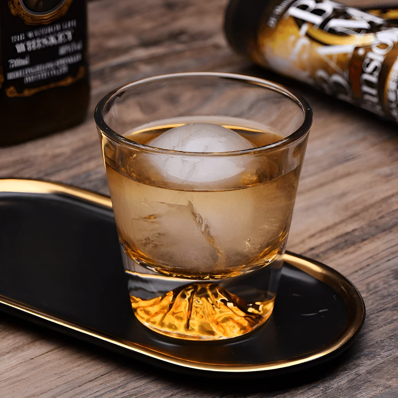 Whiskyglass Med Mount Fuji-design - Elegant Sett For Kjennere