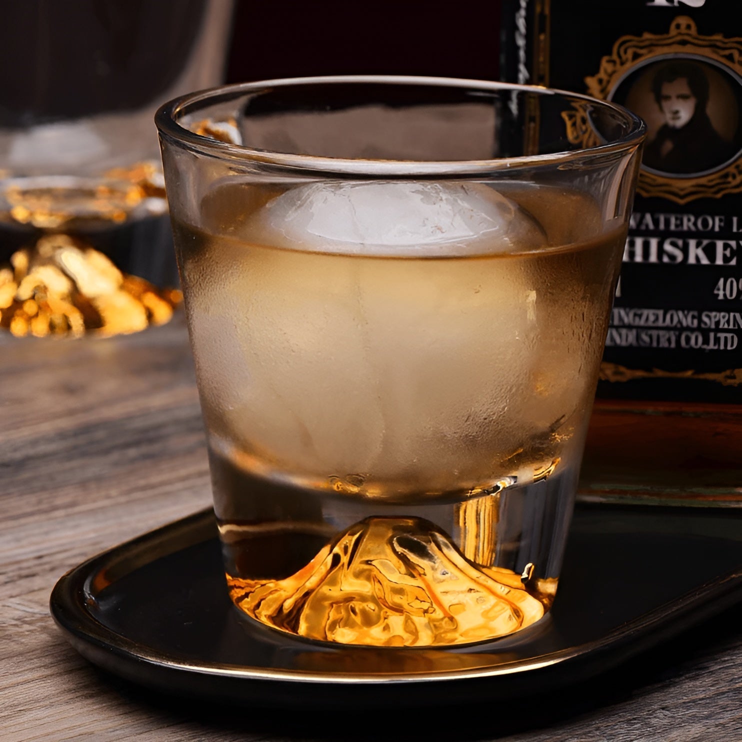 Whiskyglass Med Mount Fuji-design - Elegant Sett For Kjennere