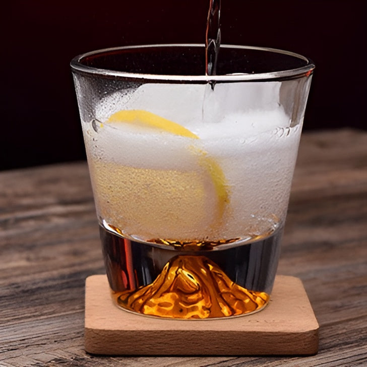 Whiskyglass Med Mount Fuji-design - Elegant Sett For Kjennere