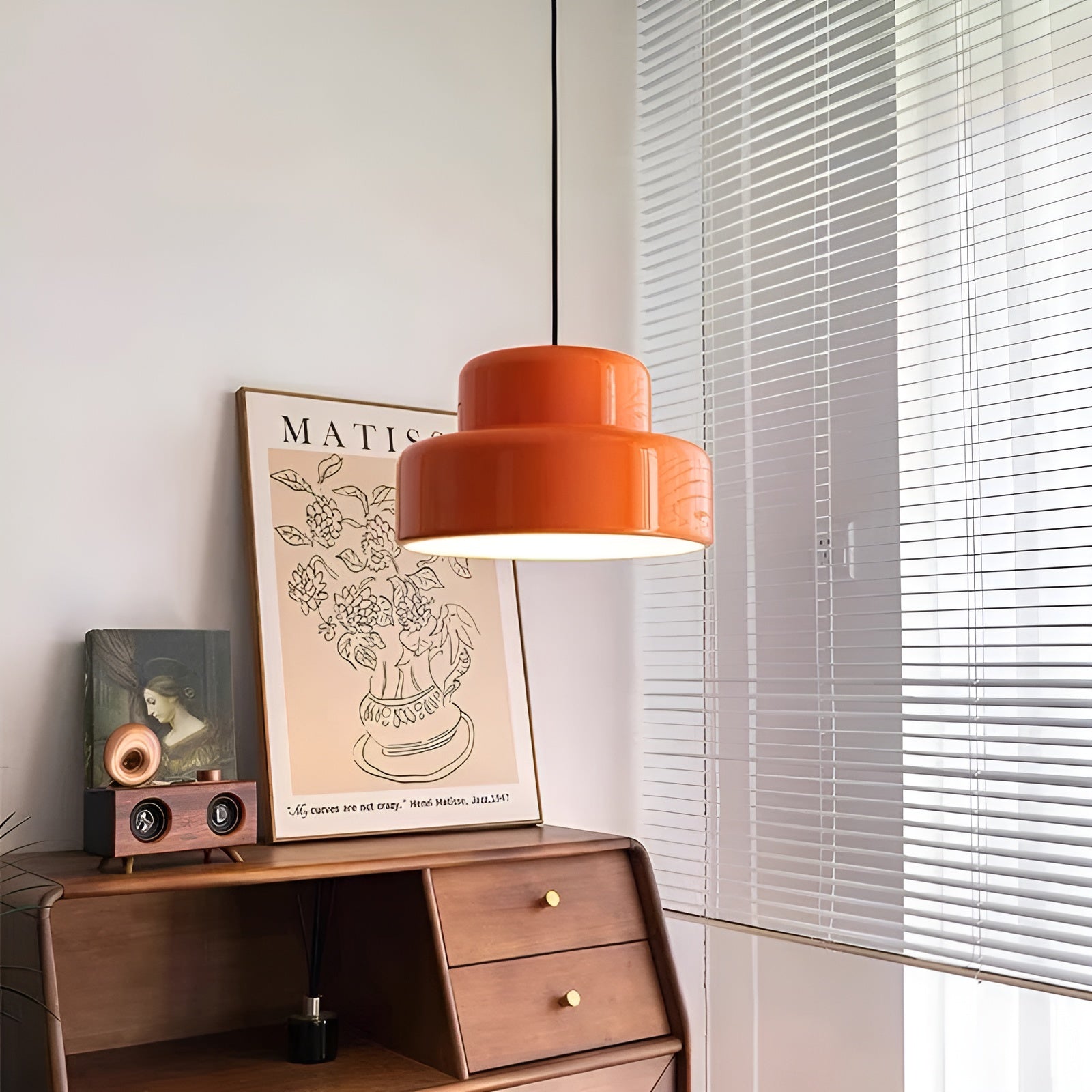 Bauhaus Hengende Lampe – Vintage-look I Oransje | Stilig Pendellampe Til Hjemmet Ditt