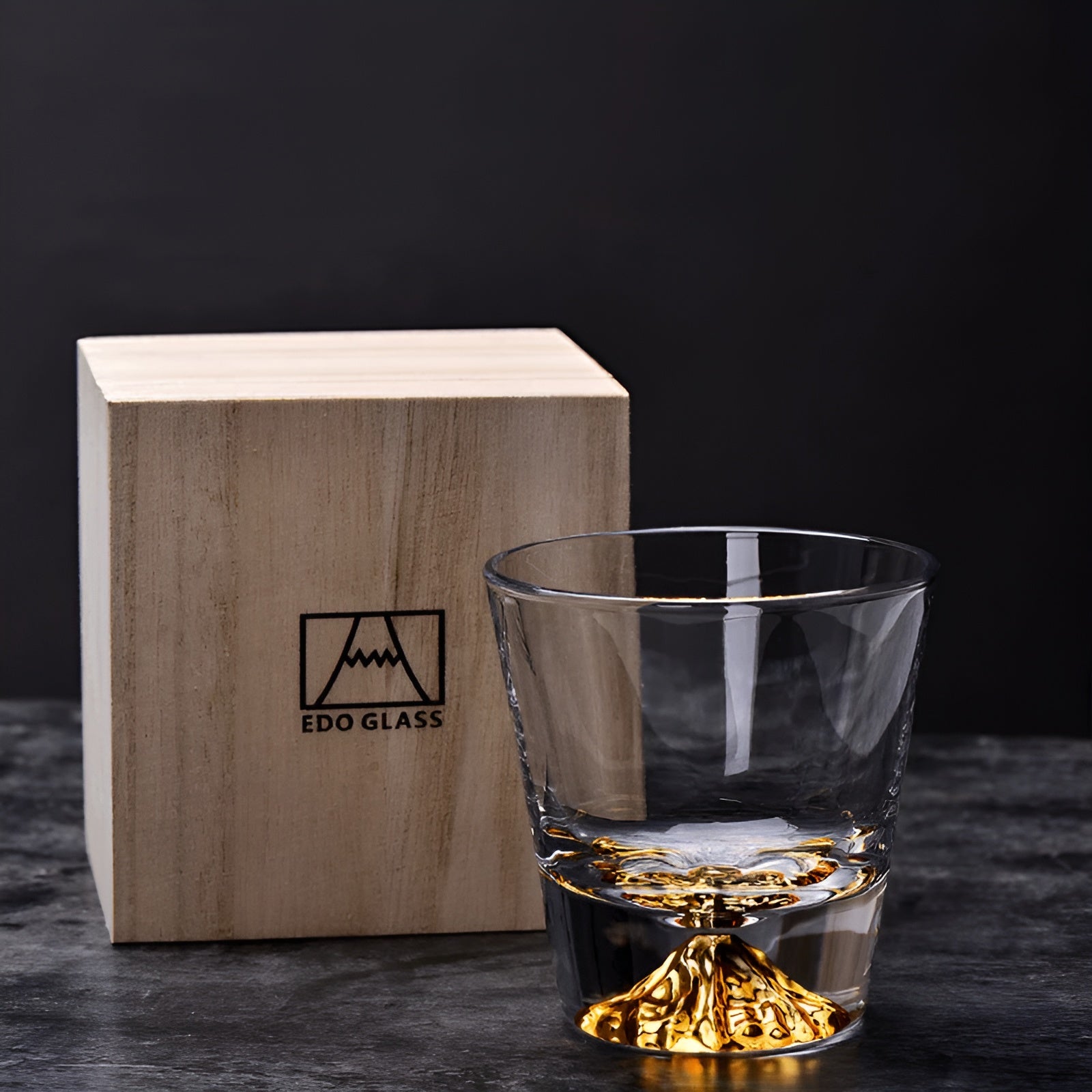 Whiskyglass Med Mount Fuji-design - Elegant Sett For Kjennere
