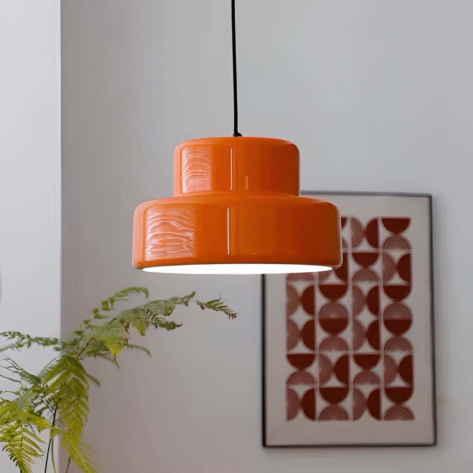 Bauhaus Hengende Lampe – Vintage-look I Oransje | Stilig Pendellampe Til Hjemmet Ditt
