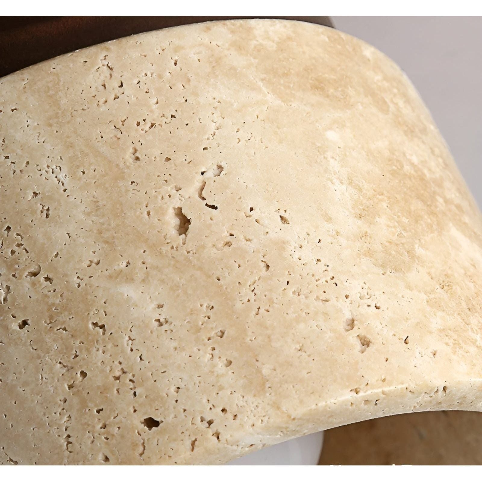 Bilde av Lumistone - Wabi Sabi Gul Japansk Taklampe i Marmor fra Velisse